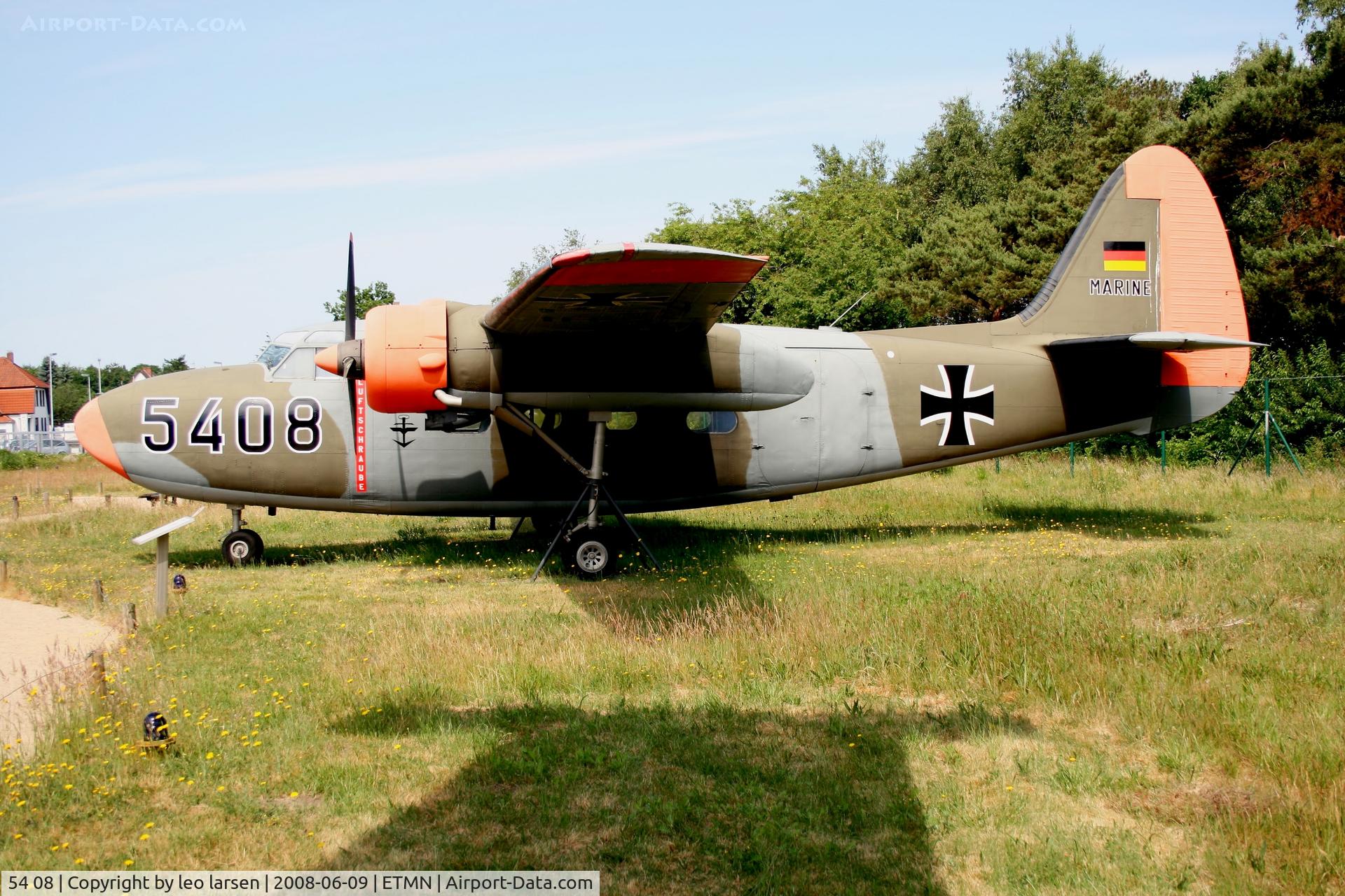 54 08, Hunting Percival P-66 Pembroke C54 C/N PAC/P66/105, Nordholz Museum ETMN 9.6.08
