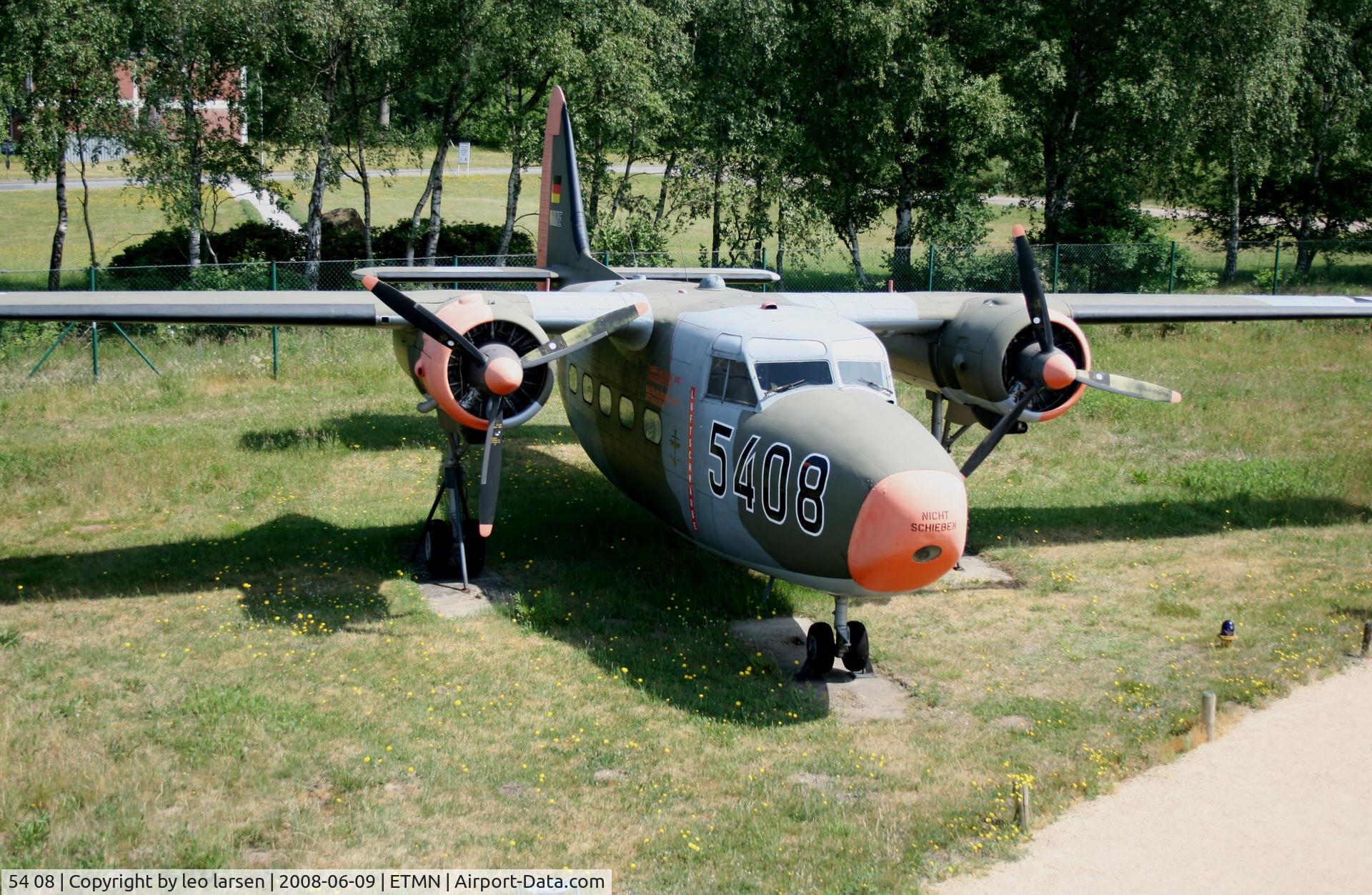 54 08, Hunting Percival P-66 Pembroke C54 C/N PAC/P66/105, Nordholz Museum ETMN 9.6.08