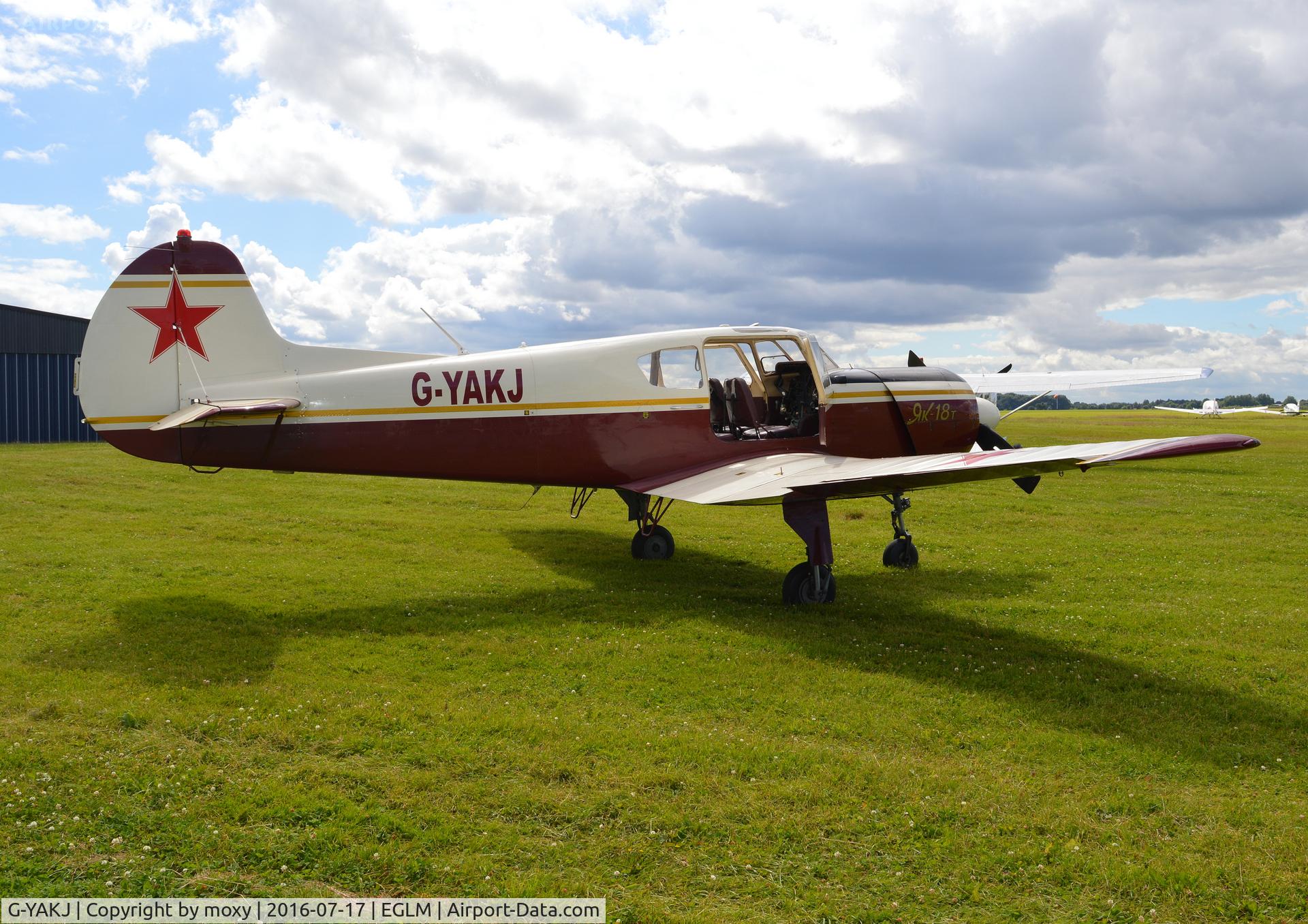 G-YAKJ, 1993 Yakovlev Yak-18T C/N 12055, Yak-18T at White Waltham. Ex HA-YAJ