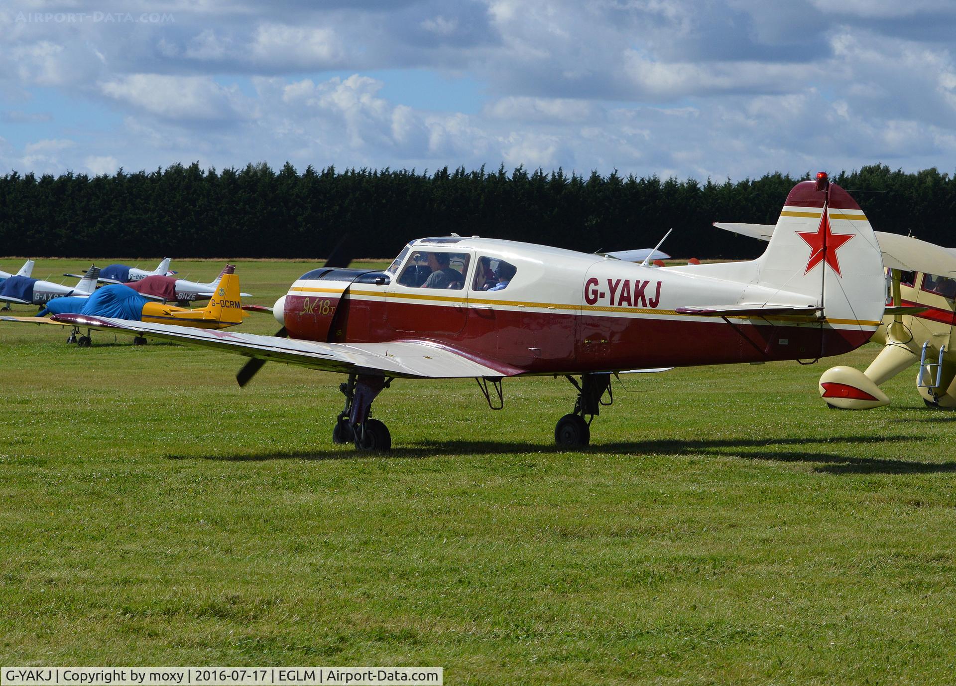 G-YAKJ, 1993 Yakovlev Yak-18T C/N 12055, Yak-18T at White Waltham. Ex HA-YAJ