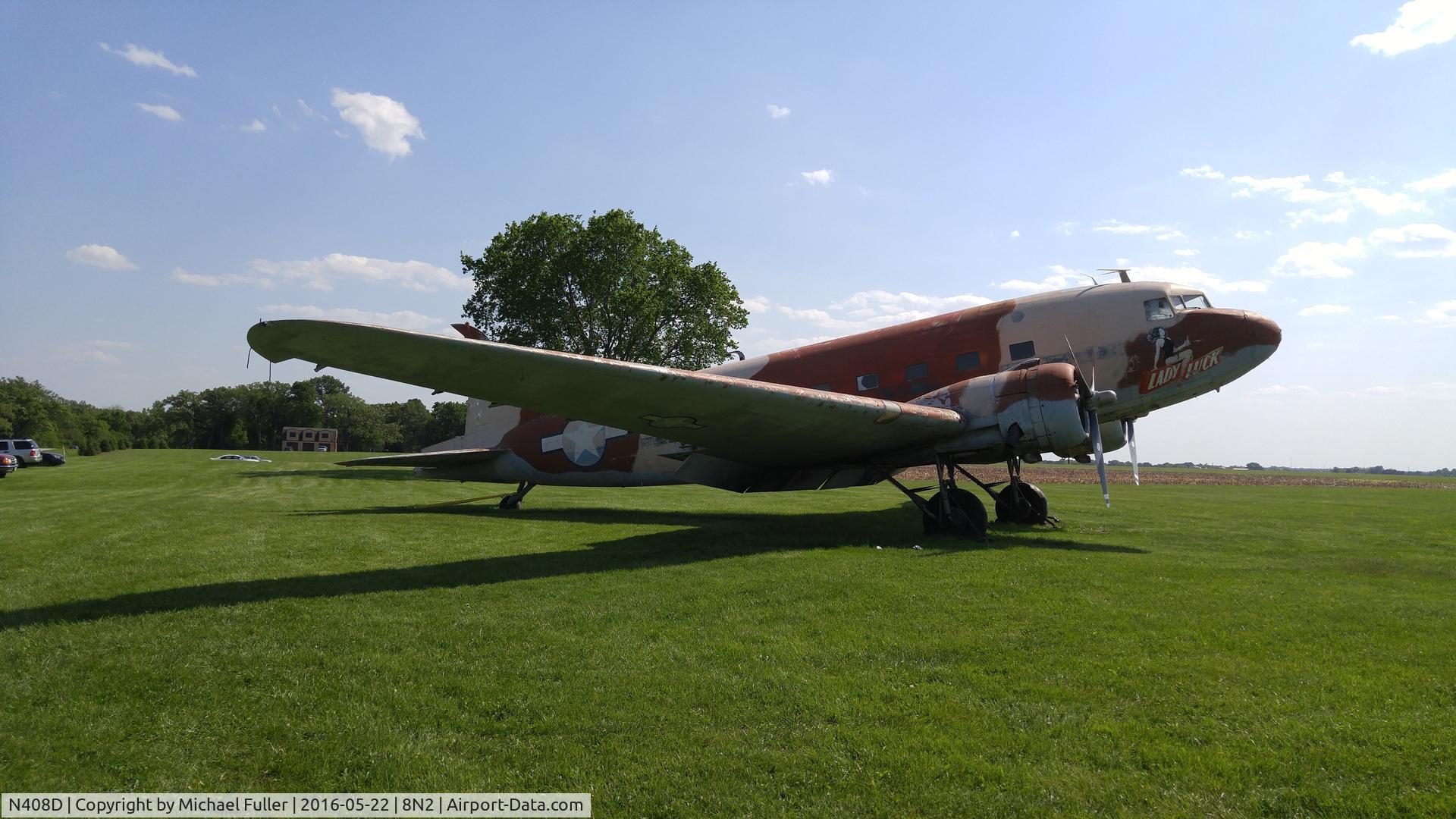 N408D, 1940 Douglas DC-3-G202A C/N 2247, Lady Luck, looking mighty weathered now