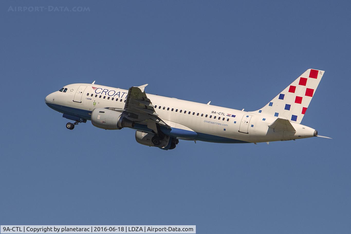 9A-CTL, 2000 Airbus A319-112 C/N 1252, Take off, Gear up