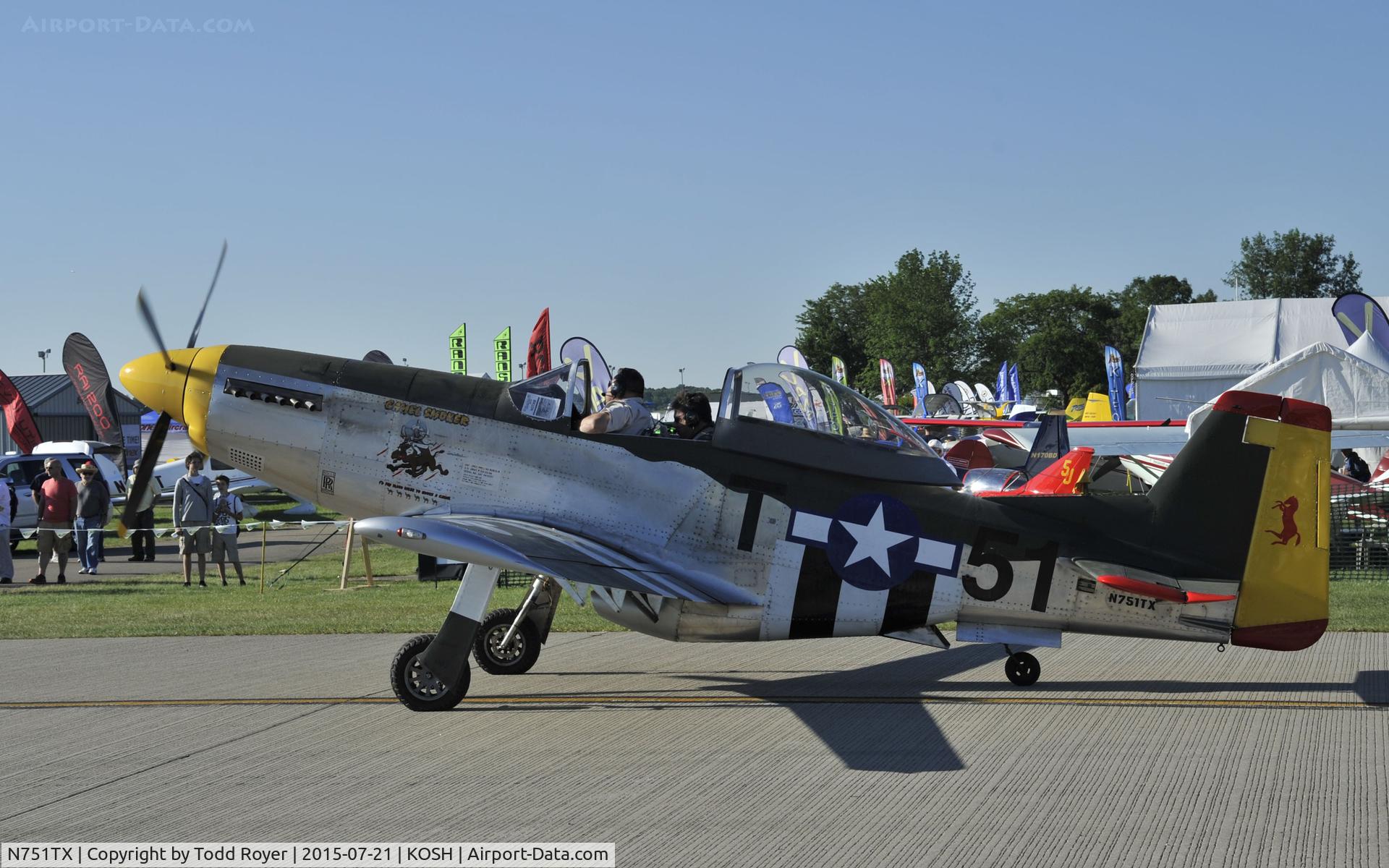 N751TX, Titan T-51 Mustang C/N 0007, Airventure 2015