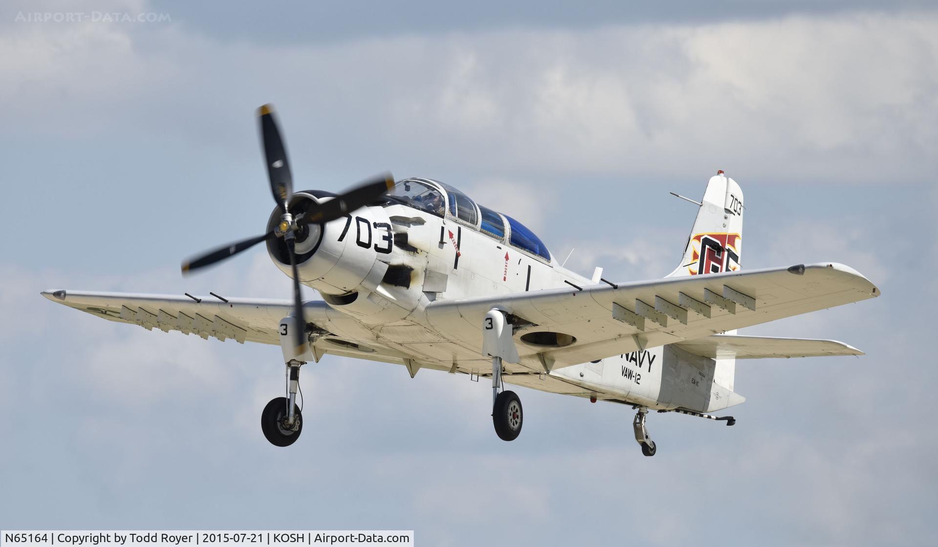 N65164, 1955 Douglas EA-1E Skyraider AD-5W C/N 55-471DH, Airventure 2015