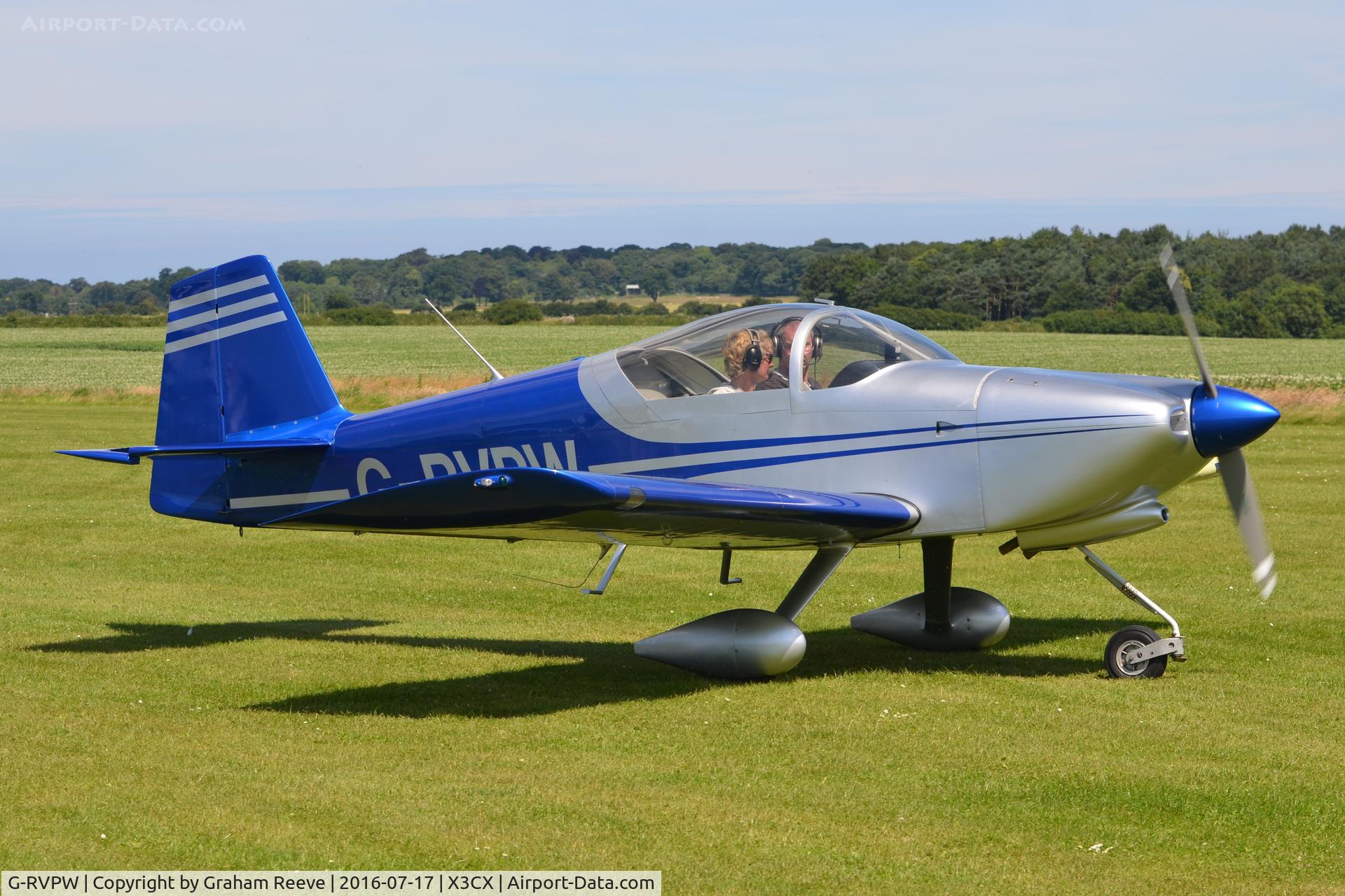 G-RVPW, 2004 Vans RV-6A C/N PFA 181A-13481, Just landed at Northrepps.