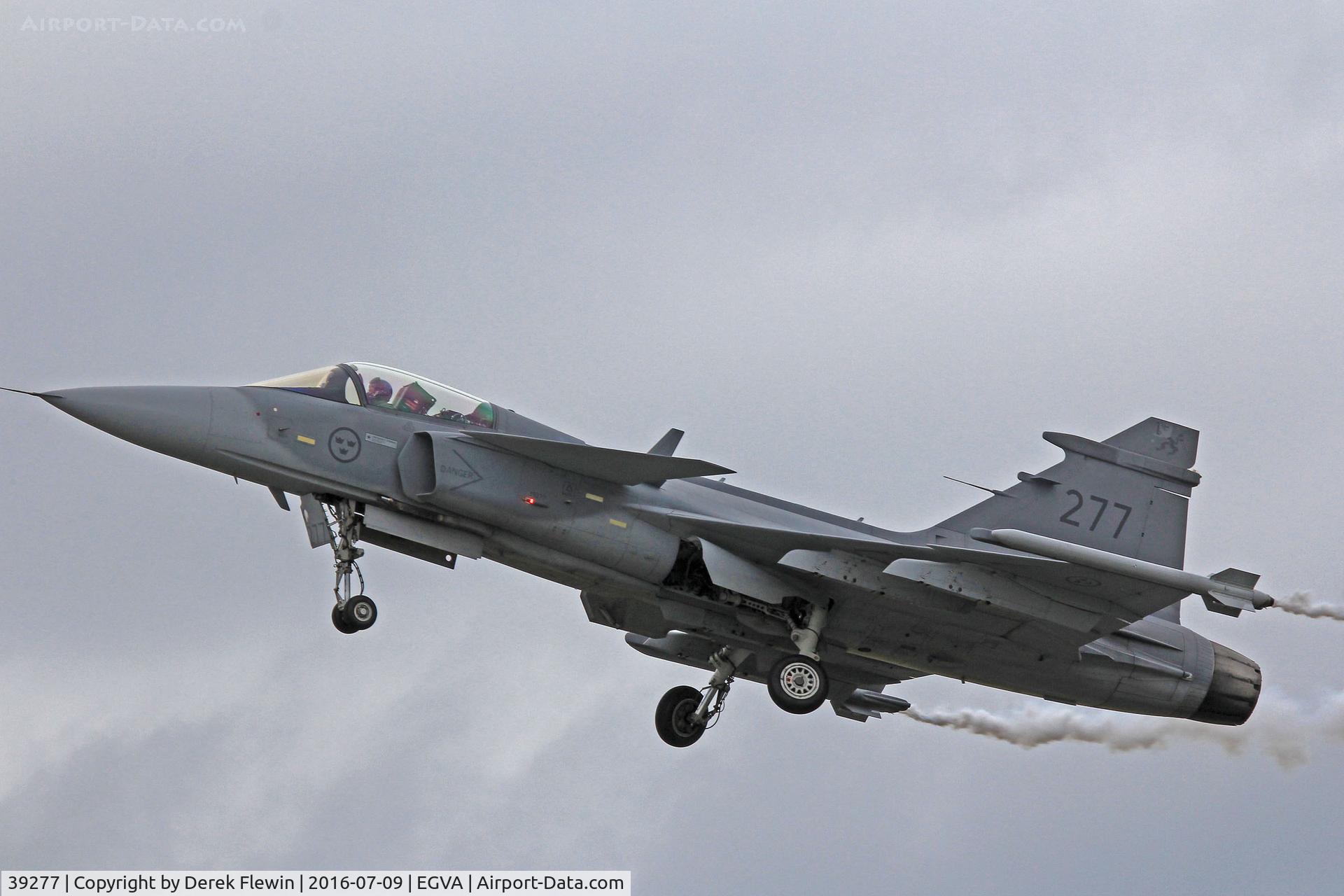 39277, Saab JAS-39C Gripen C/N 39277, Gripen, Swedish Air Force, F7 Squadron Satenas based, coded 277, seen displaying at RIAT 2016.
