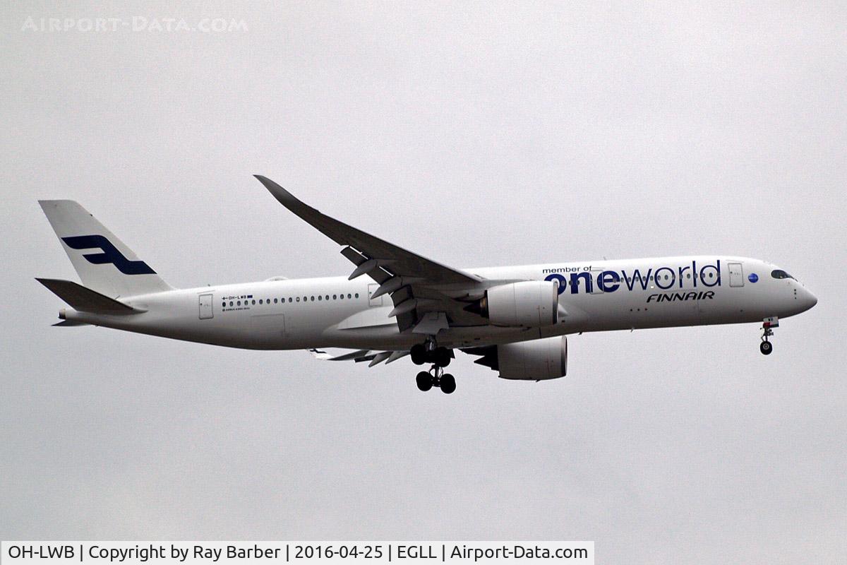 OH-LWB, 2015 Airbus A350-941 C/N 019, Airbus A350-941 [019] (Finnair) Home~G 25/04/2016. On approach 27L.