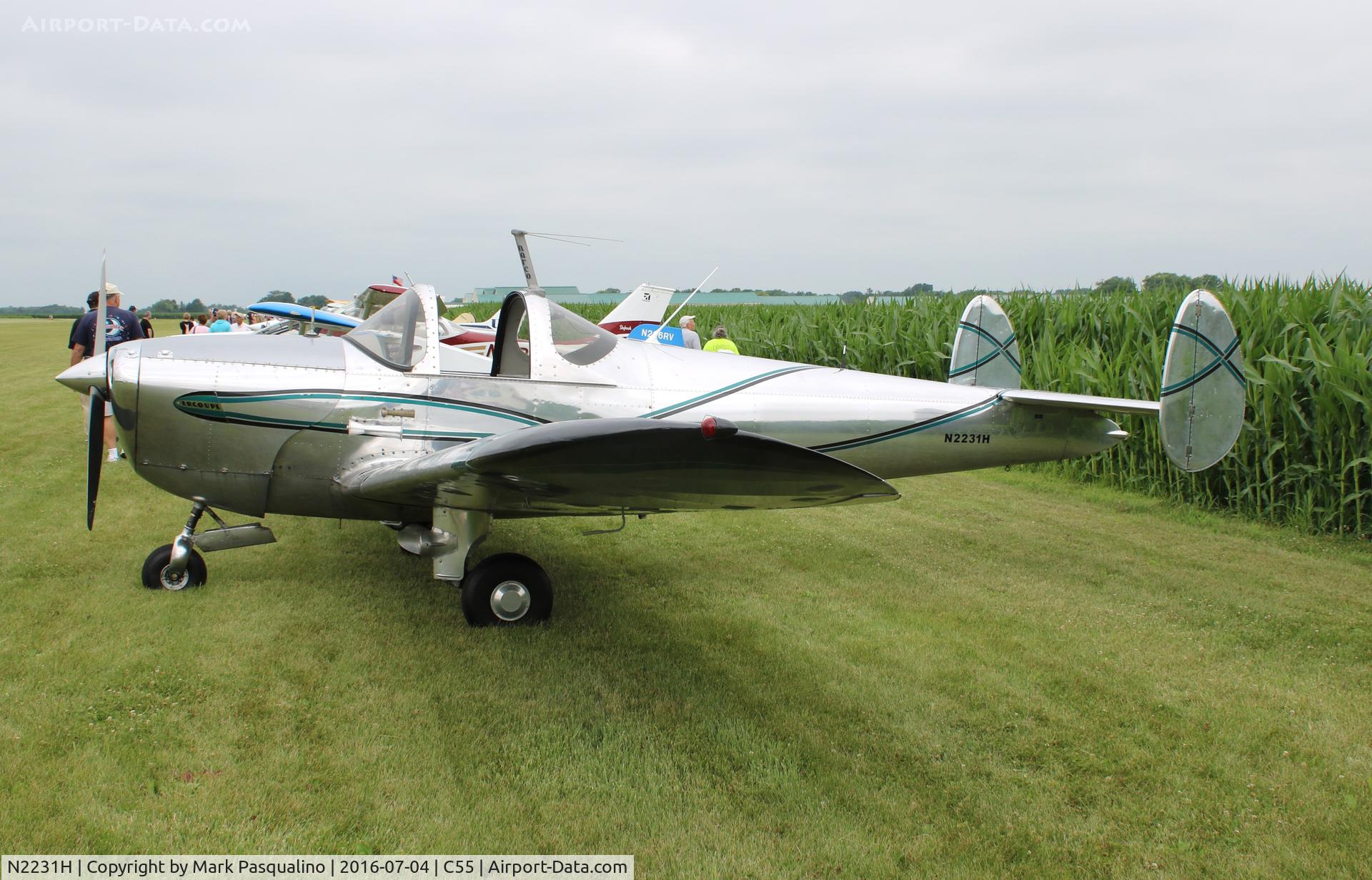 N2231H, 1946 Erco 415D Ercoupe C/N 2854, Ercoupe 415-D