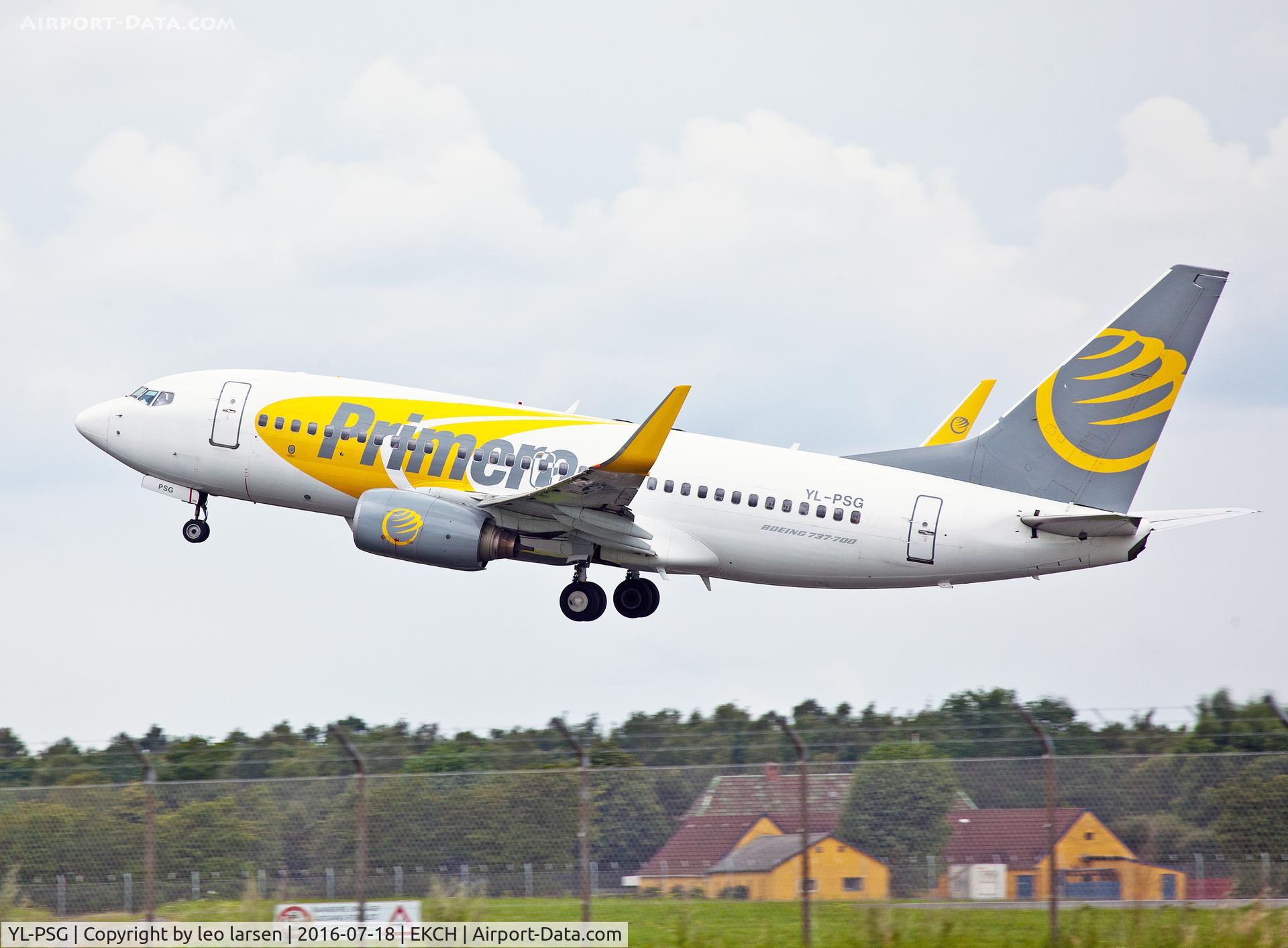YL-PSG, 2001 Boeing 737-7BX C/N 30743, Copenhagen 18.7.16