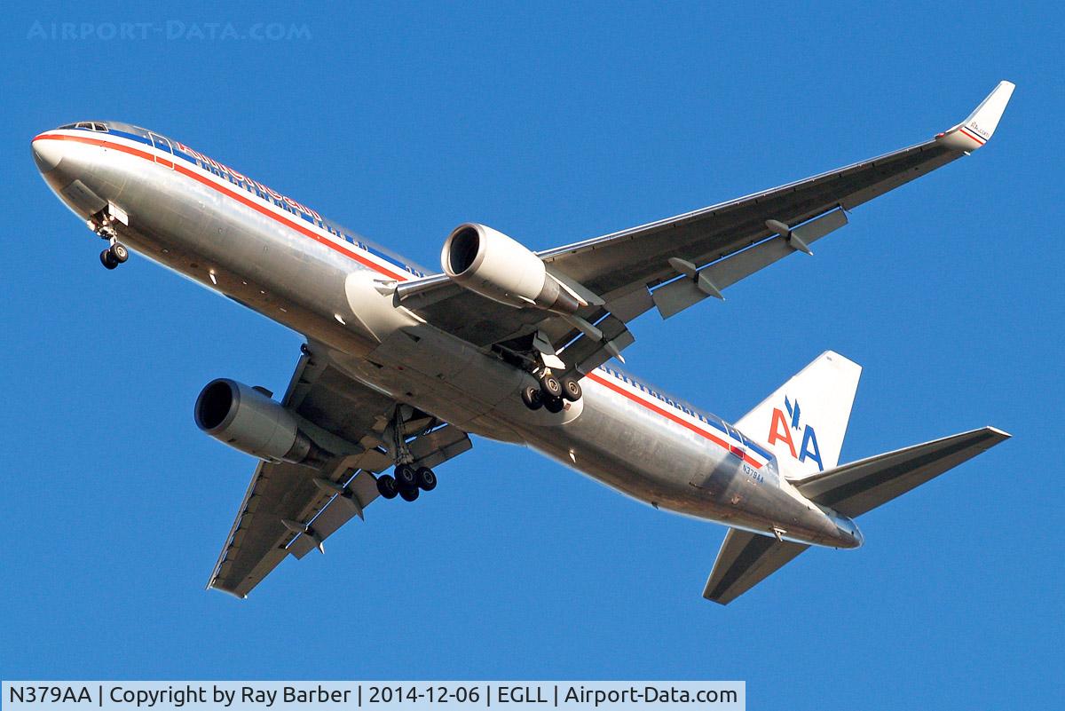 N379AA, 1993 Boeing 767-323/ER C/N 25448, Boeing 767- 323ER [25448] (American Airlines) Home~G 06/12/2014. On approach 27R.