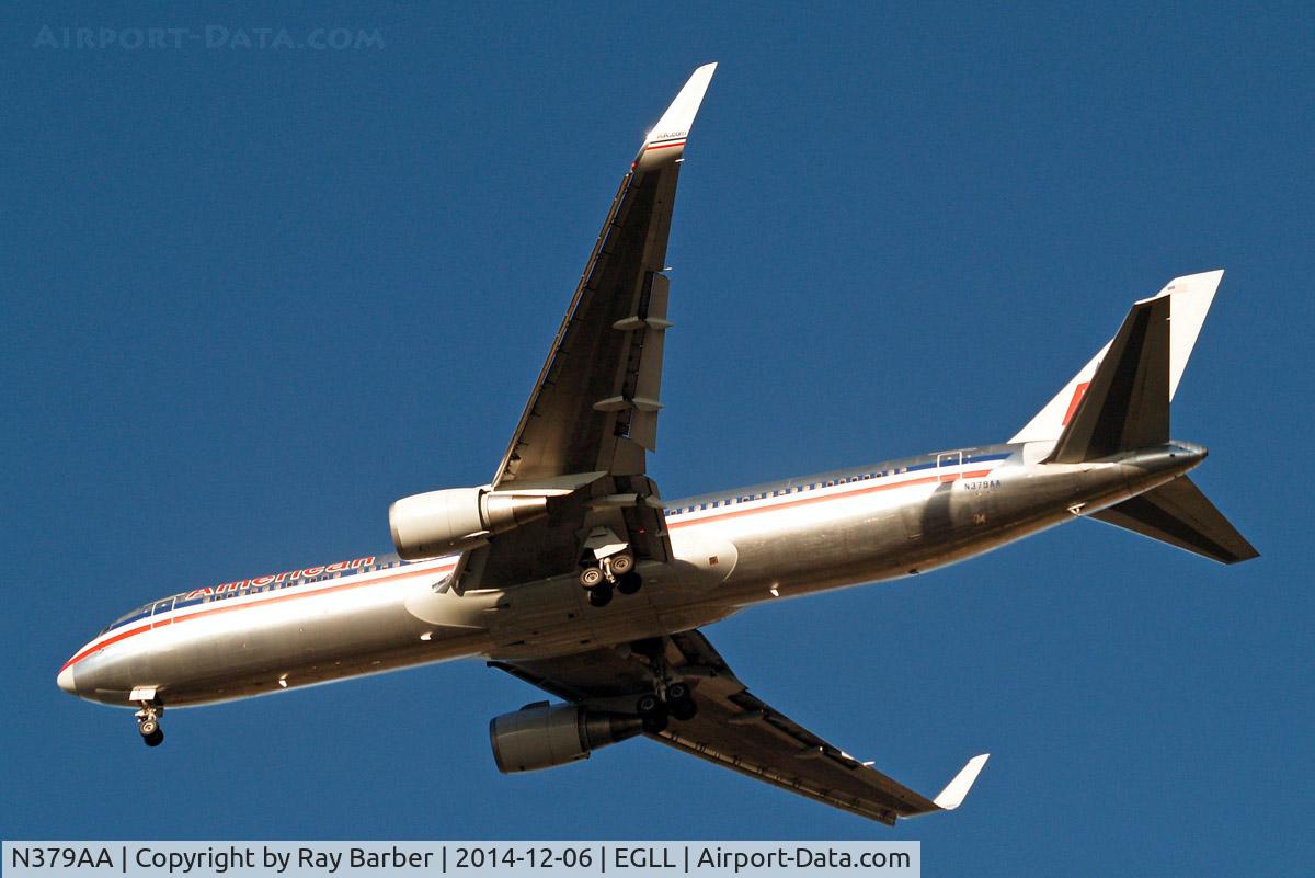 N379AA, 1993 Boeing 767-323/ER C/N 25448, Boeing 767- 323ER [25448] (American Airlines) Home~G 06/12/2014. On approach 27R.