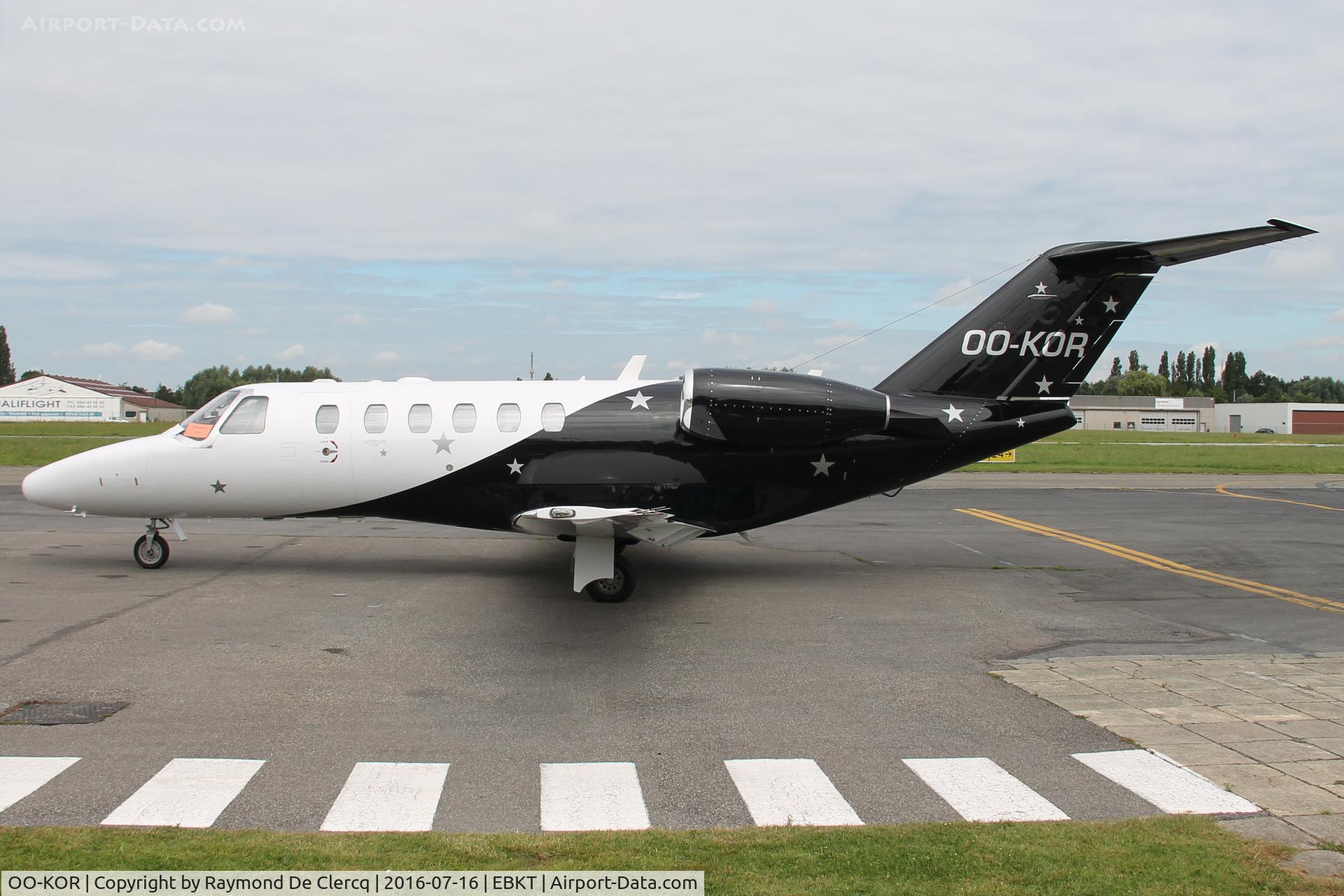OO-KOR, 2011 Cessna 525A CitationJet CJ2+ C/N 525A-0485, Parked at Wevelgem.