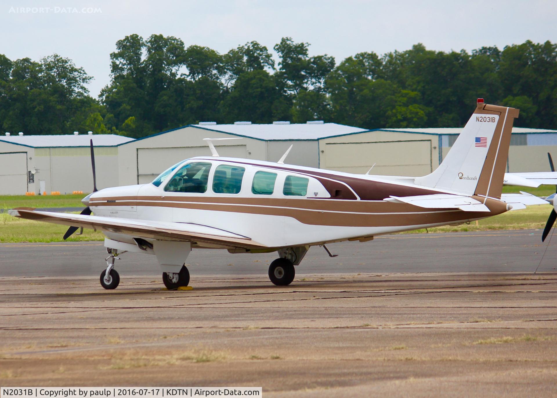 N2031B, 1978 Beech A36 Bonanza 36 C/N E-1350, At Downtown Shreveport.
