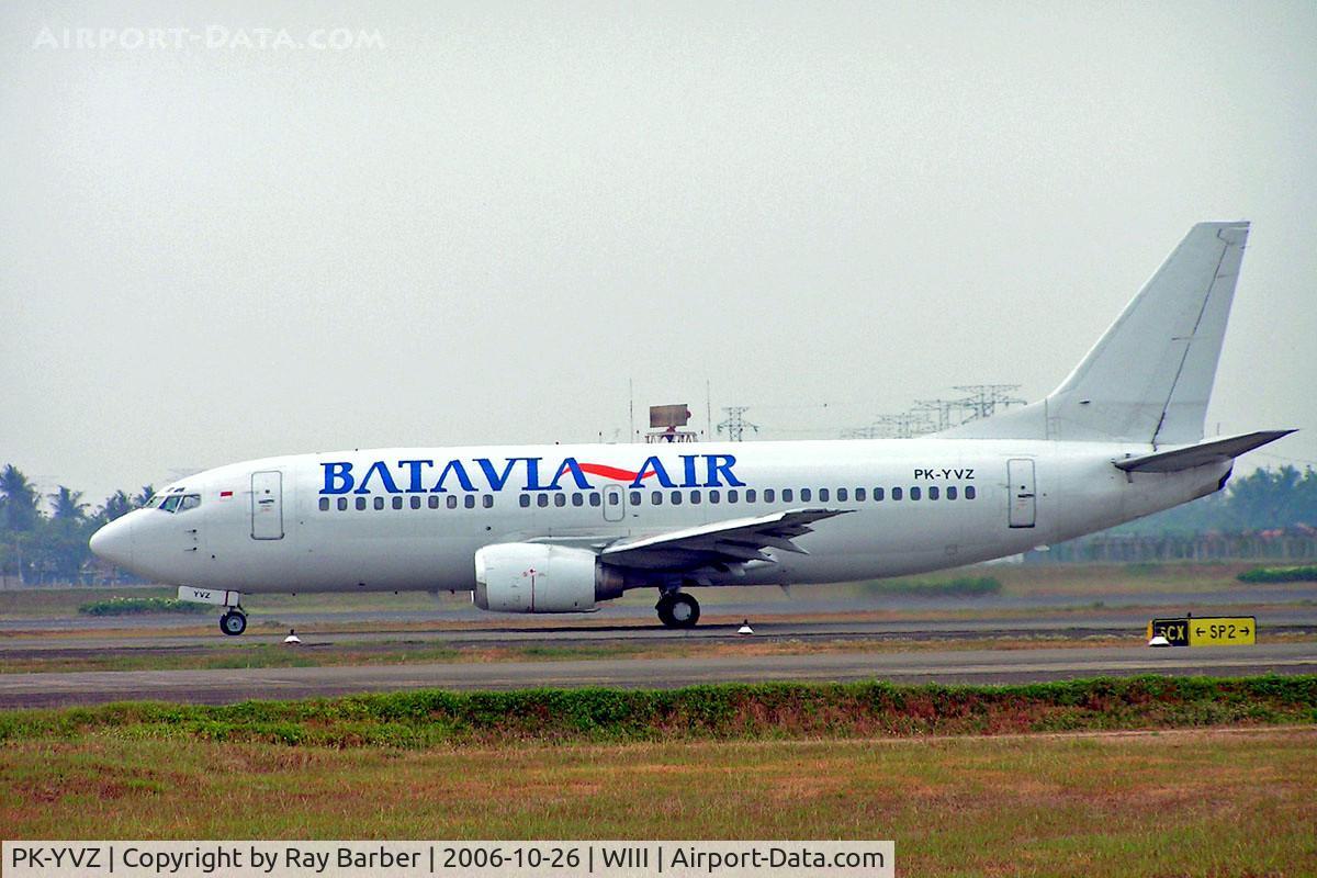 PK-YVZ, 1986 Boeing 737-3B7 C/N 23317, Boeing 737-3B7 [23317] (Batavia Air) Jakarta-Soekarno Hatta Int~PK 26/10/2006