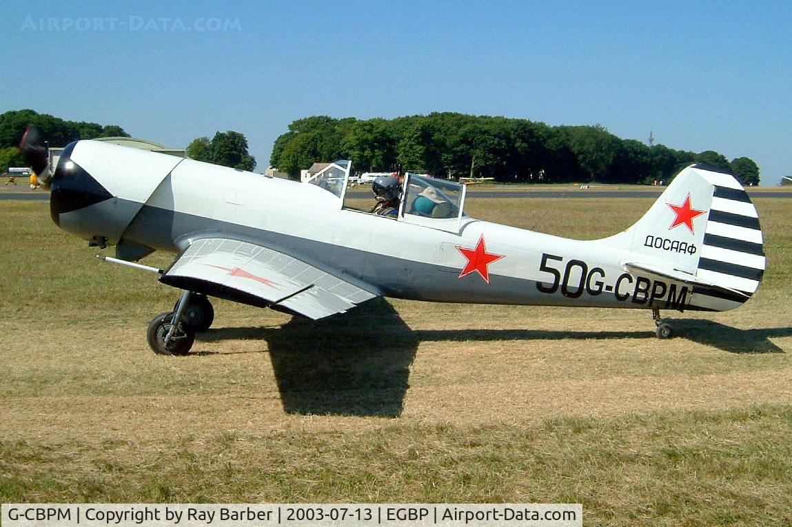 G-CBPM, 1981 Yakovlev Yak-50 C/N 812101, Yakovlev Yak-50 [812101] Kemble~G 13/07/2003