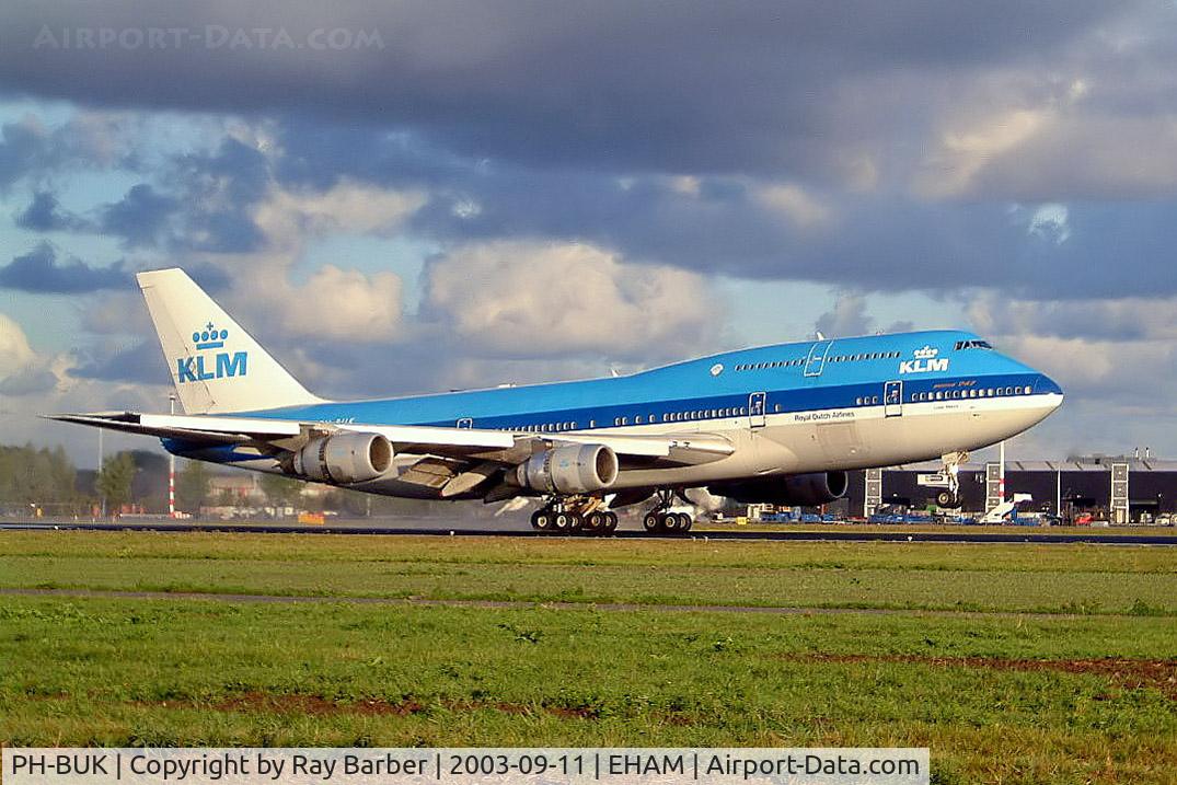 PH-BUK, 1978 Boeing 747-206B (SUD) C/N 21549, Boeing 747-206B SUD [21549] (KLM Royal Dutch Airlines)  Amsterdam-Schiphol~PH 11/09/2003