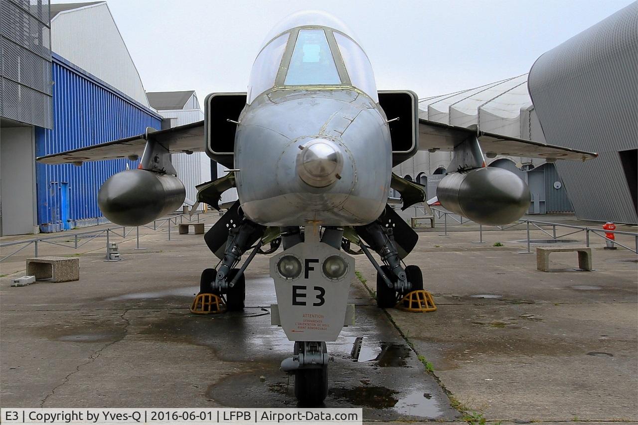E3, Sepecat Jaguar E C/N E3, Sepecat Jaguar E, Exibited at Air & Space Museum Paris-Le Bourget (LFPB)