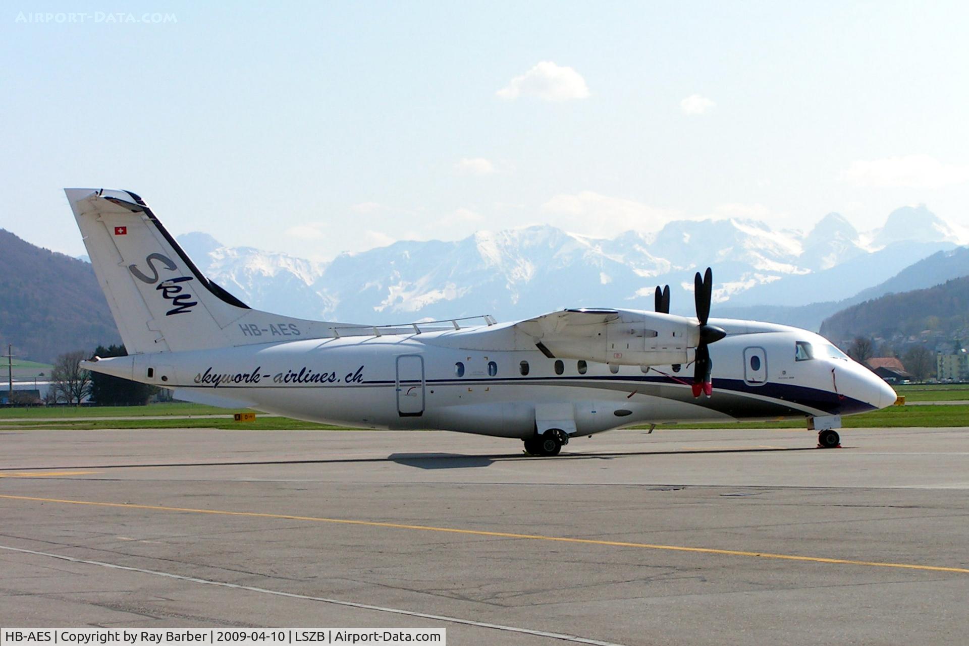 HB-AES, 1995 Dornier 328-110 C/N 3021, Dornier Do.328-110 [3021] (Skywork Airlines) Bern-Belp~HB 10/04/2009