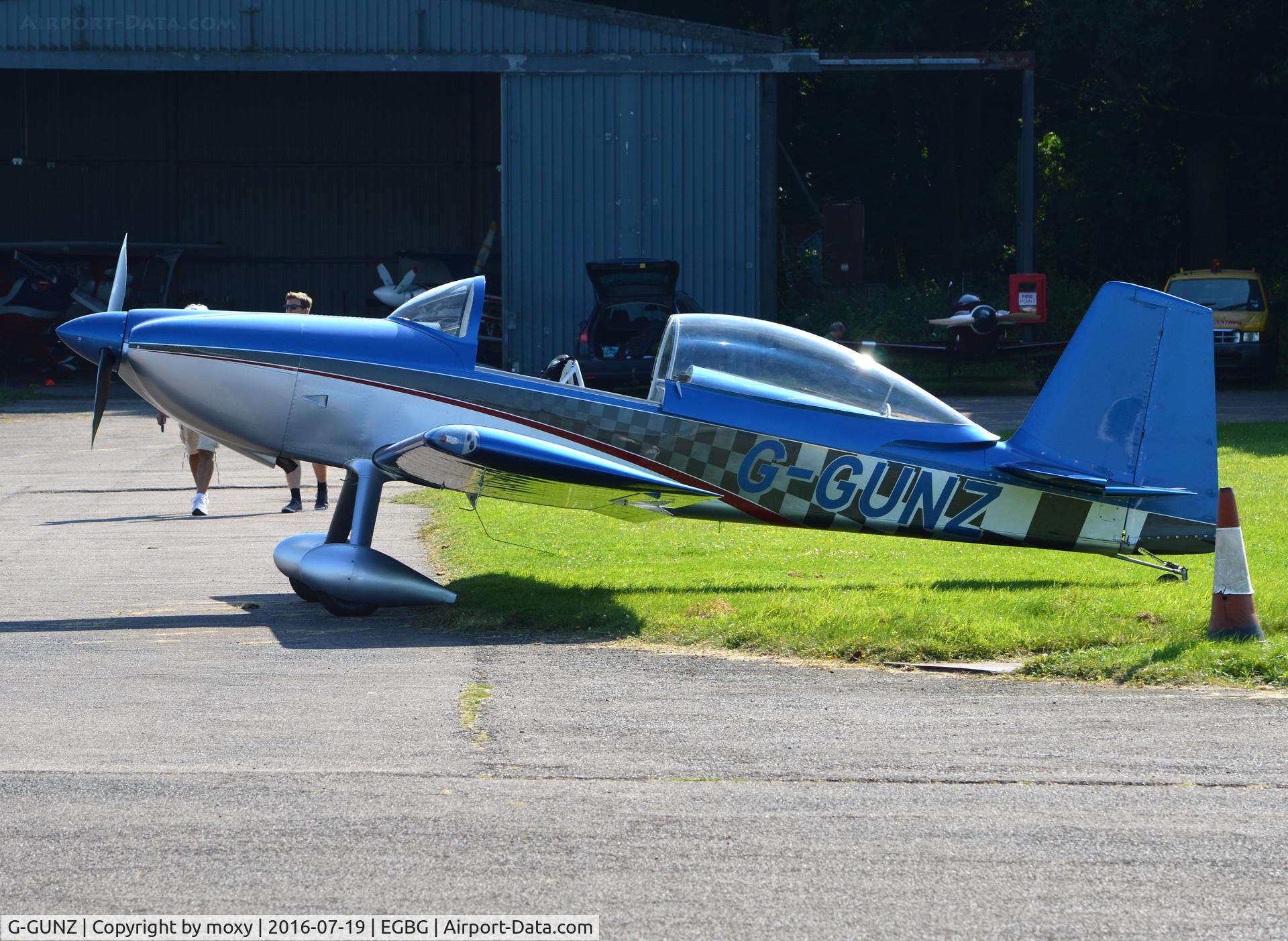 G-GUNZ, 2009 Vans RV-8 C/N PFA 303-14475, Vans RV-8 at Leicester Aiport.