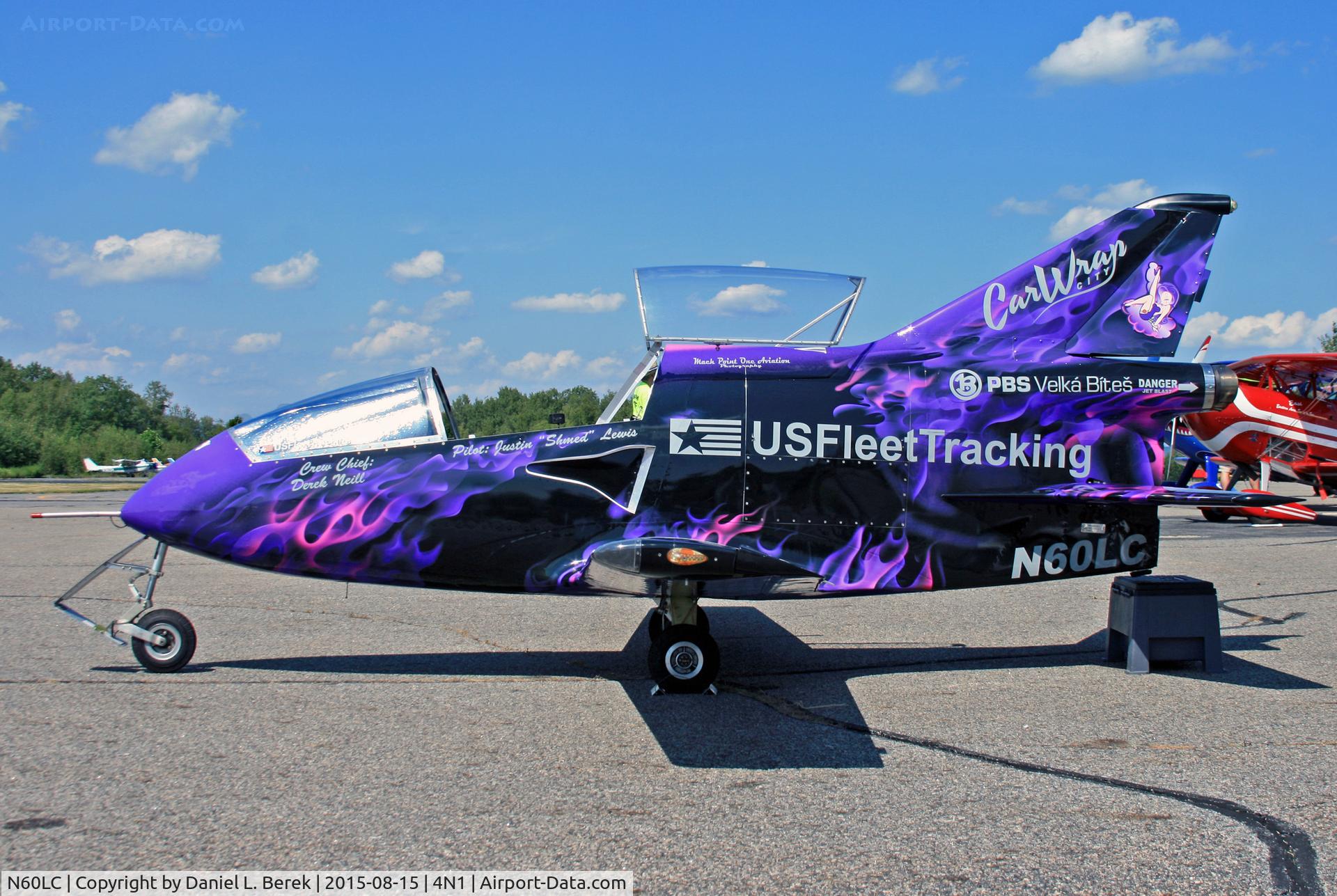 N60LC, 2010 Bede BD-5J Acrostar Jet C/N 2010701, Resplendent in a new blue and purple scheme, this BD-5 variant is seen at a local airshow.