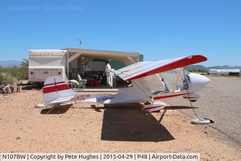 N107BW, 1991 Quad City Challenger II Clip Wing Special C/N CH2-0291-CW-0647, N107BW Quad City Challenger at Pleasant Valley, Arizona