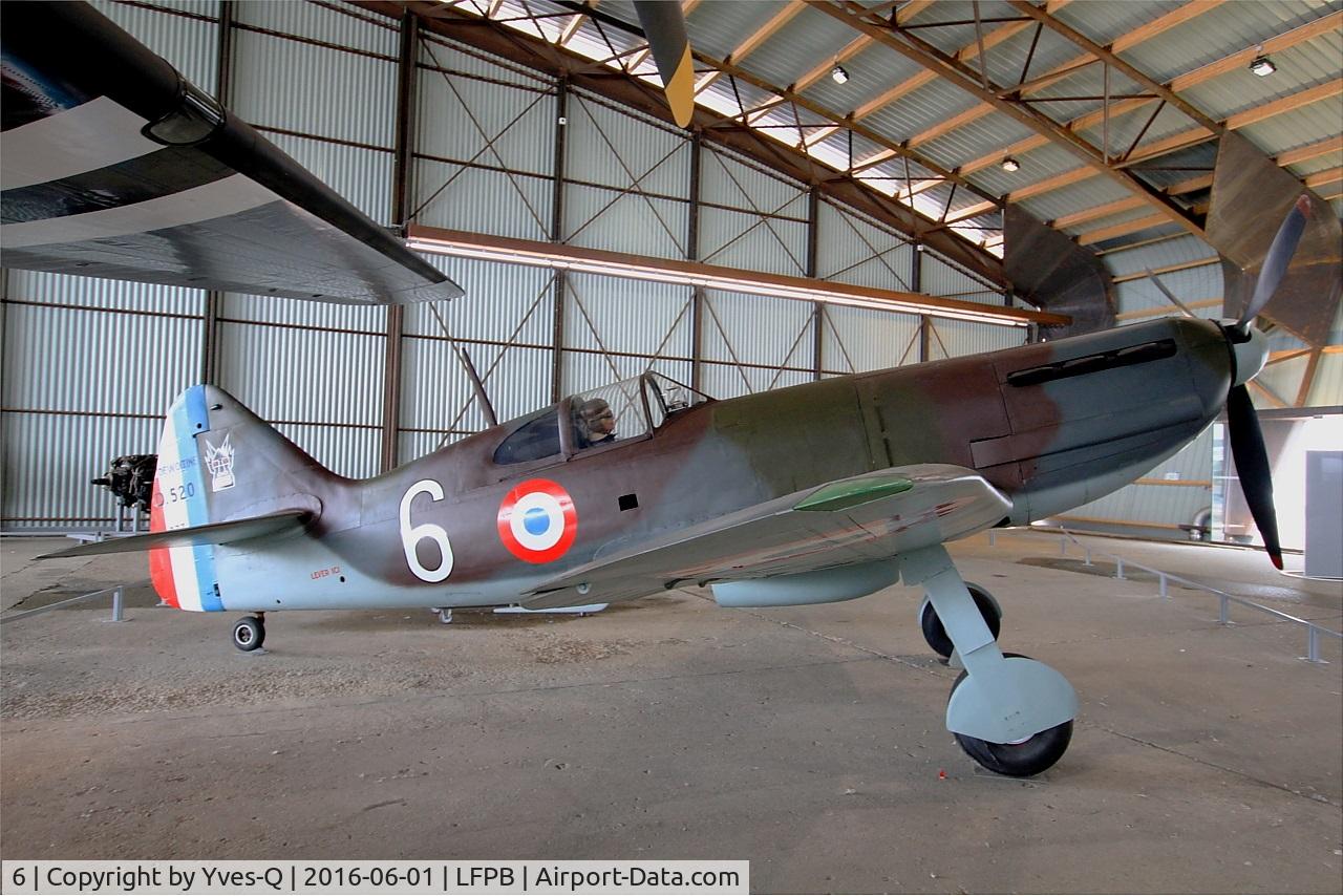 6, Dewoitine D.520 C/N 862, Dewoitine D.520, Exibited at Air & Space Museum Paris-Le Bourget (LFPB)