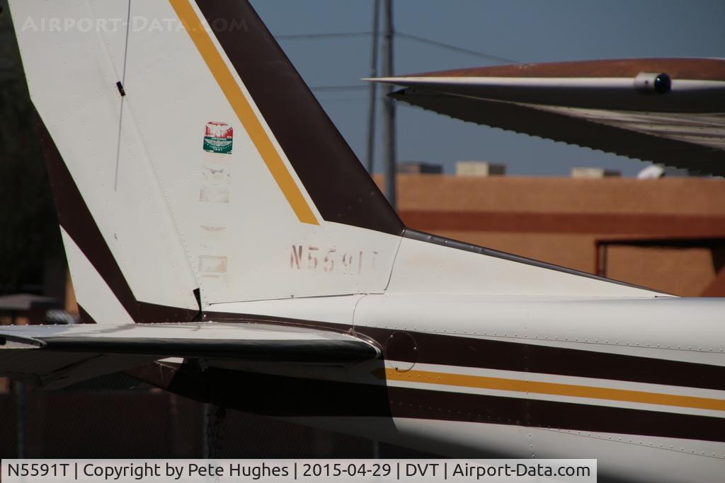 N5591T, 1964 Cessna 172E C/N 17251491, N5591T Cessna 172 at Deer Valley, Arizona.  With a bit of attention one can just about read the registration.