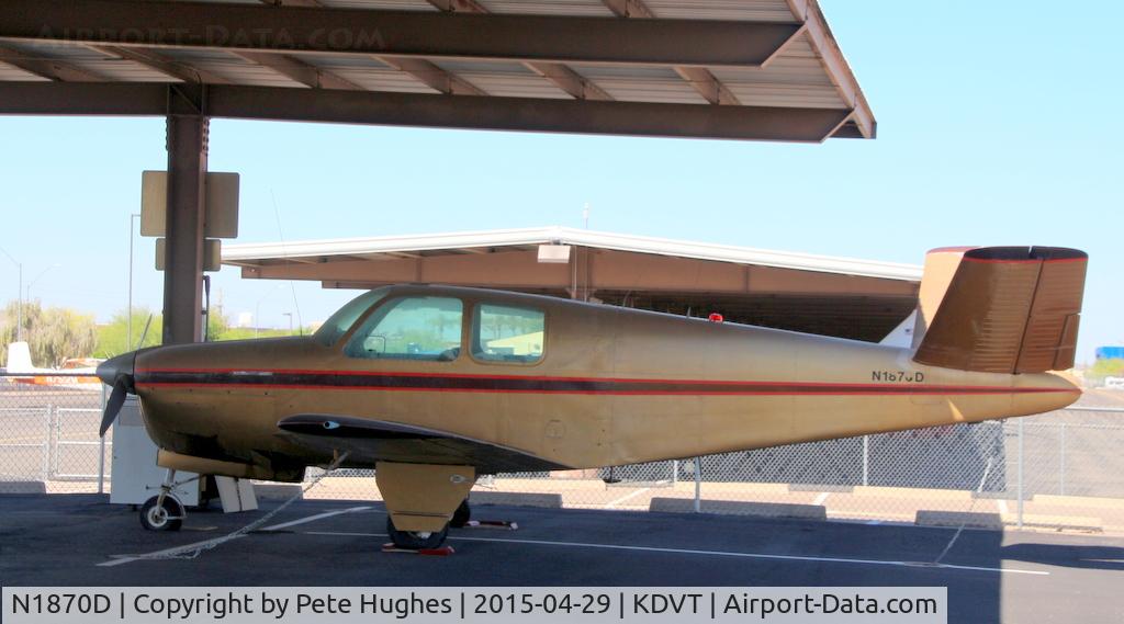 N1870D, 1952 Beech C35 Bonanza C/N D-3119, N1870D Bonanza at Deer Valley, Arizona