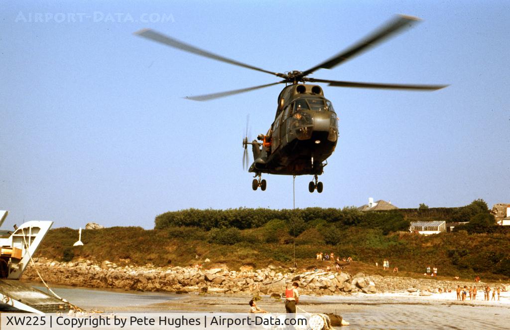 XW225, 1972 Westland Puma HC.1 C/N 1170, Puma XW225 at St Mary's, Isles of Scilly in 1972