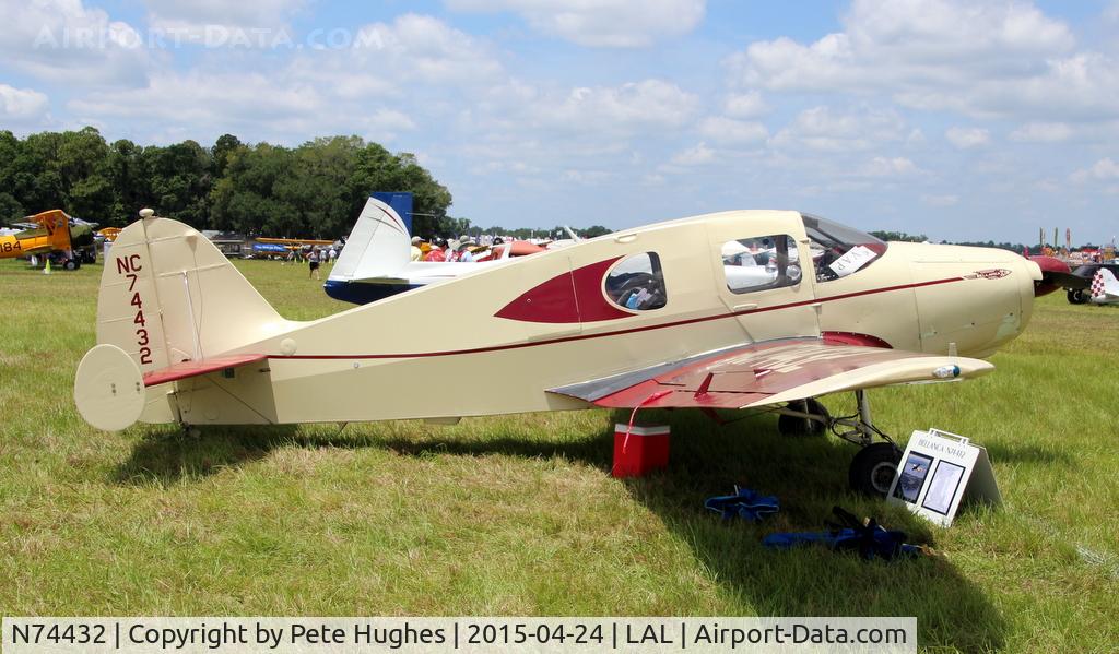 N74432, 1947 Bellanca 14-13-2 Cruisair Senior C/N 1545, NC74432 Bellance 14-13-2 at Sun'n'Fun Lakeland, Florida