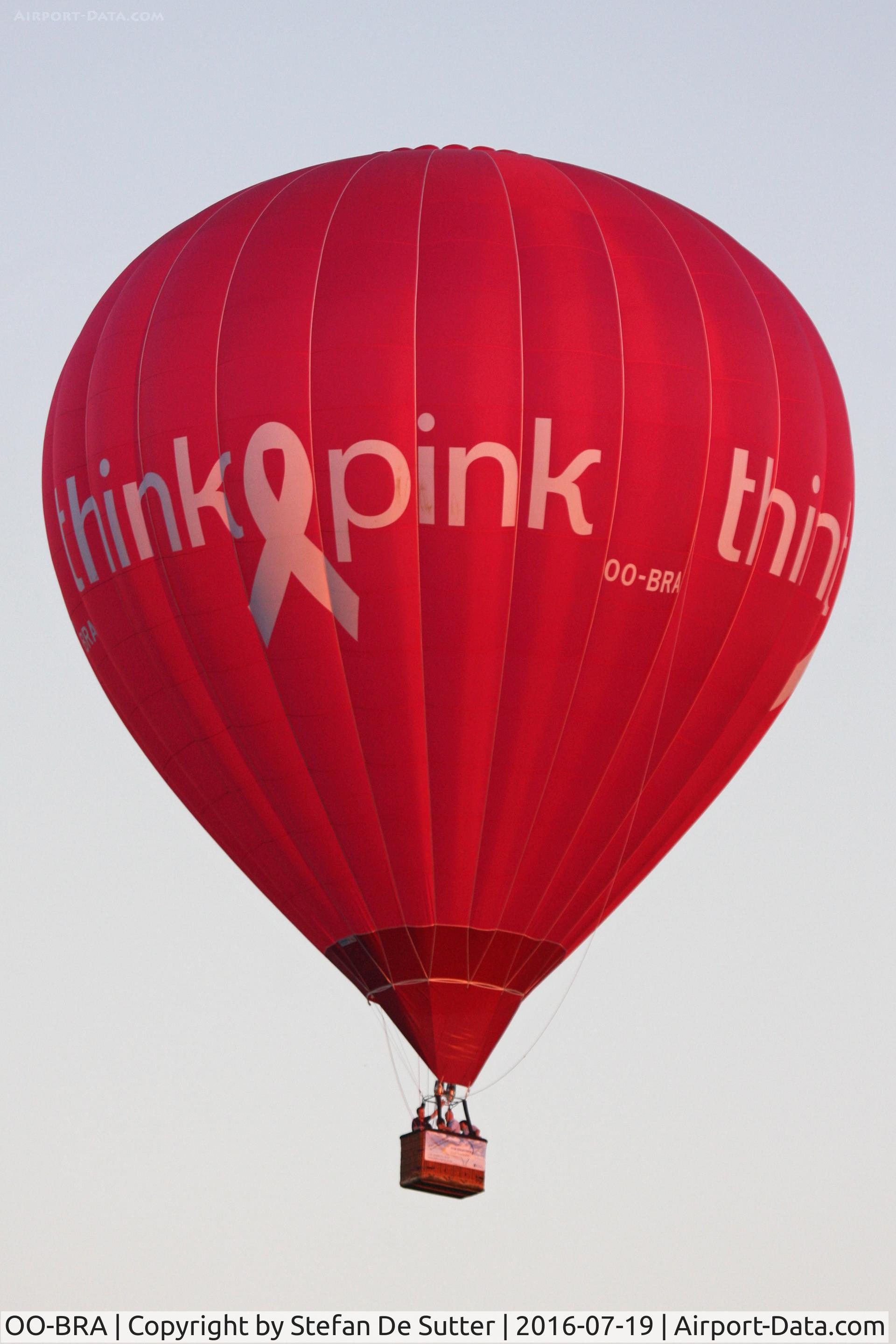 OO-BRA, 2015 Cameron Balloons Z-133 C/N 11960, First picture. Spotted over Zomergem, Belgium.