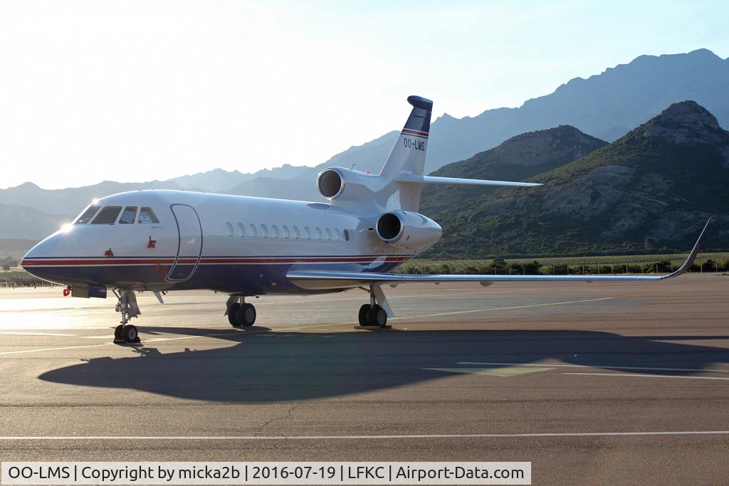 OO-LMS, 2014 Dassault Falcon 900LX C/N 285, Parked
