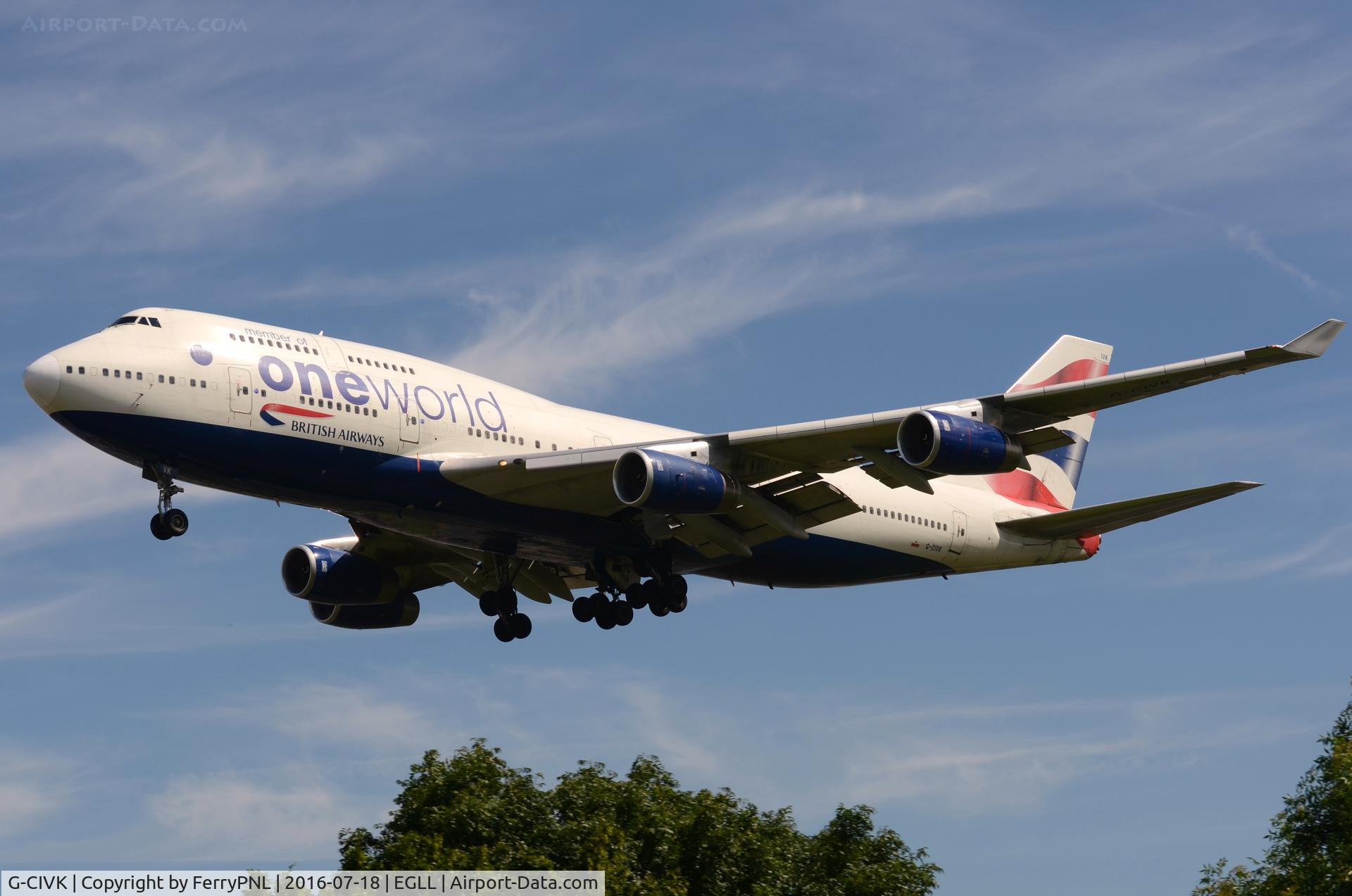 G-CIVK, 1997 Boeing 747-436 C/N 25818, BA B744 over Hatton Cross.