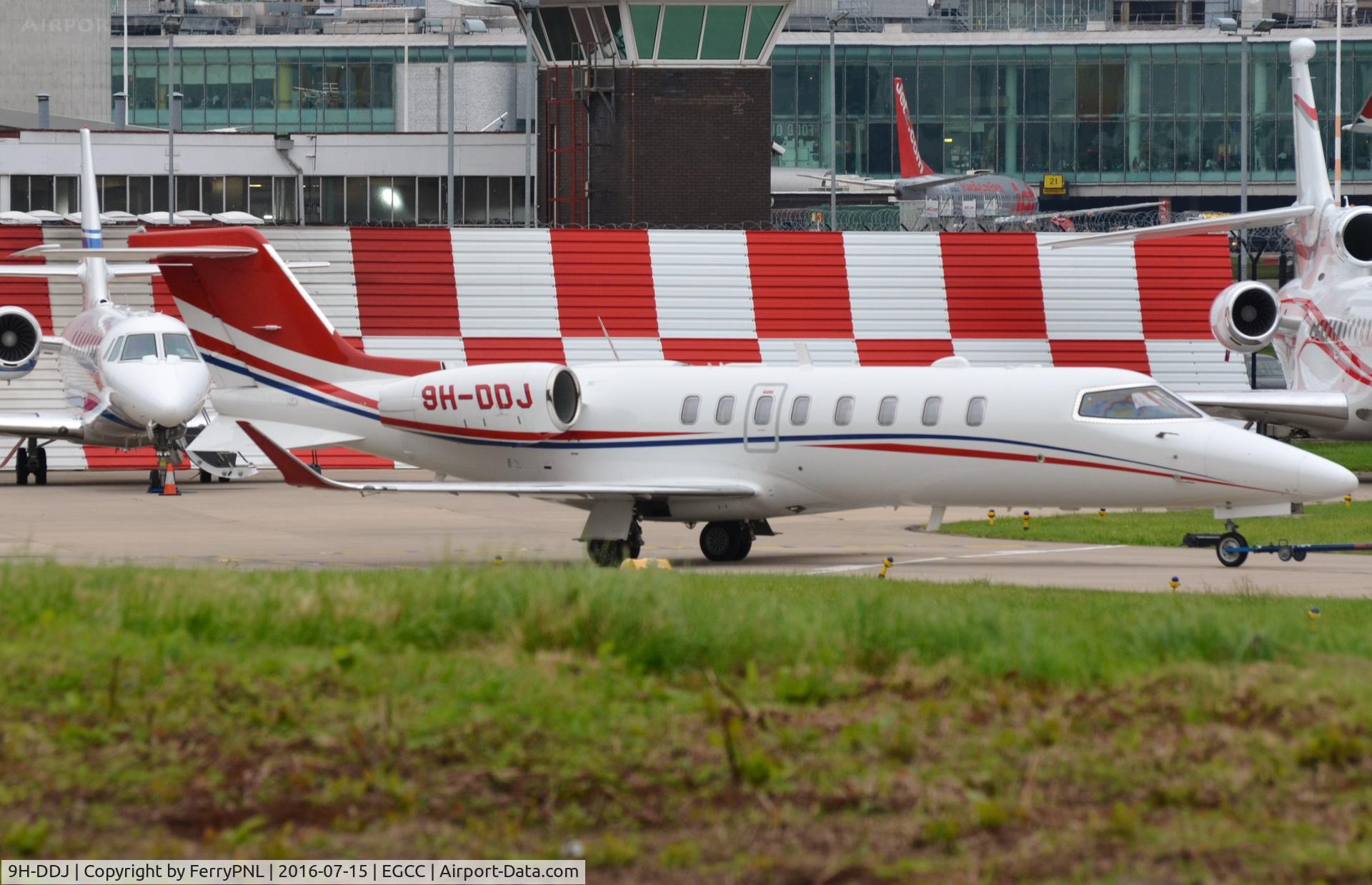 9H-DDJ, 2014 Learjet 75 C/N 45-494, Lj75 towed out of the hangar at MAN.