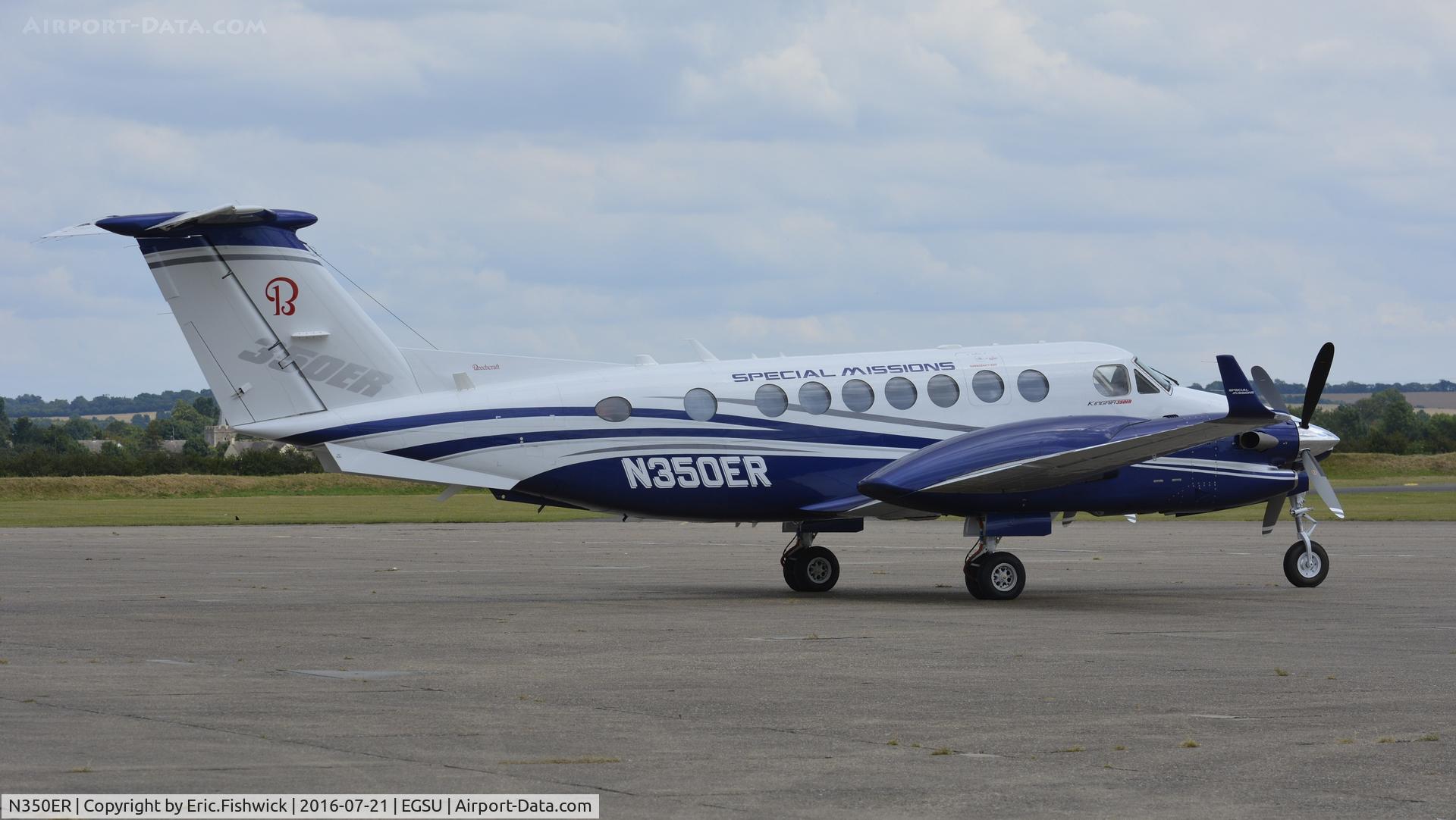 N350ER, Beechcraft 350ER King Air C/N FL-1046, 2. N350ER visiting The Imperial War Museum, Duxford, Cambridgshire.