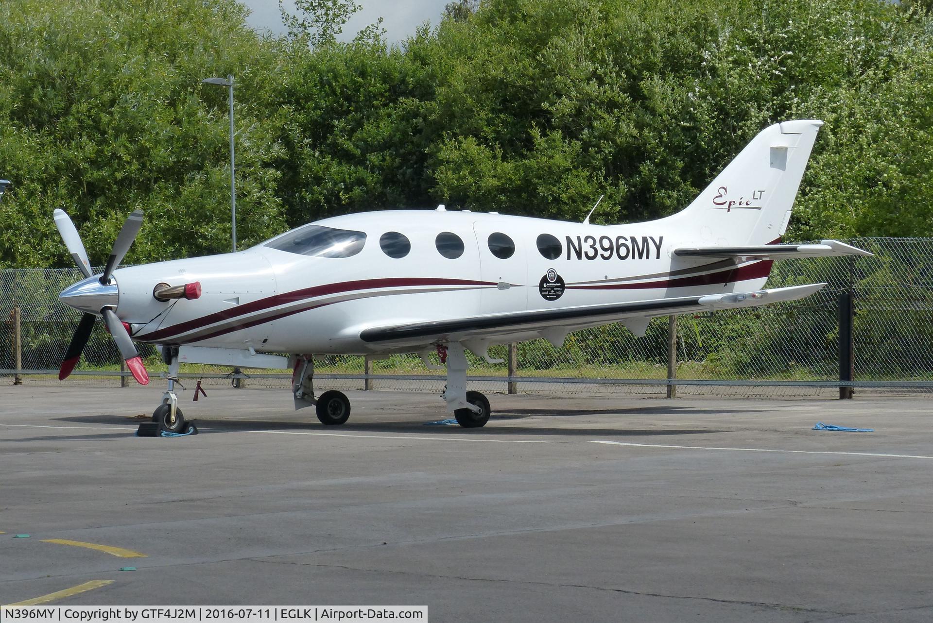 N396MY, 2009 AIR Epic LT C/N 227, N396MY at Blackbushe 11.7.16 on a round-the-world flight