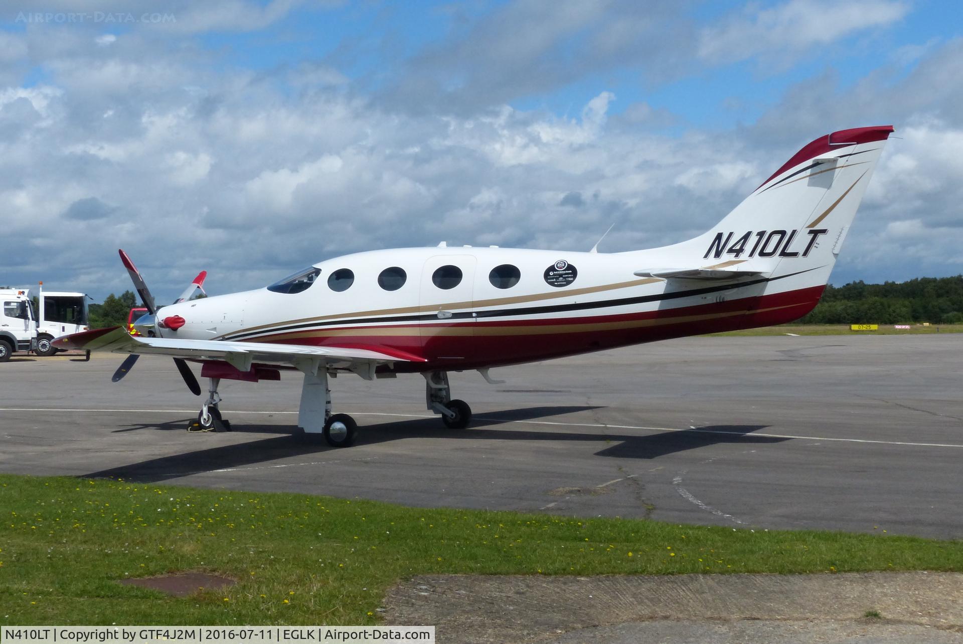 N410LT, AIR Epic LT C/N 035, N410LT at Blackbushe 11.7.16 on a round-the-world flight