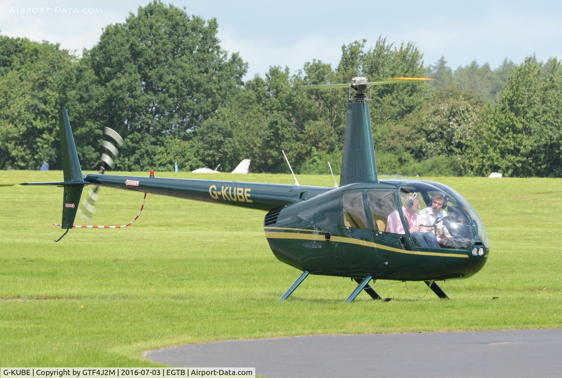 G-KUBE, 2003 Robinson R44  Raven II C/N 10091, G-KUBE at Booker 3.7.16