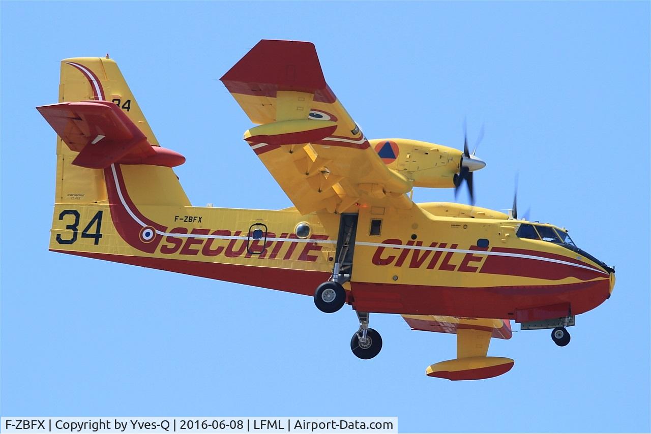F-ZBFX, Canadair CL-215-6B11 CL-415 C/N 2007, Canadair CL-415, Short approach Rwy 31R, Marseille-Provence Airport (LFML-MRS)