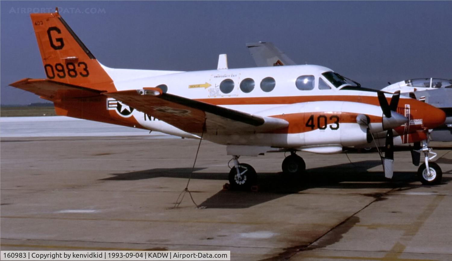 160983, Beechcraft T-44A Pegasus C/N LL-35, Andrew's Air Force base visiting aircraft ramp.