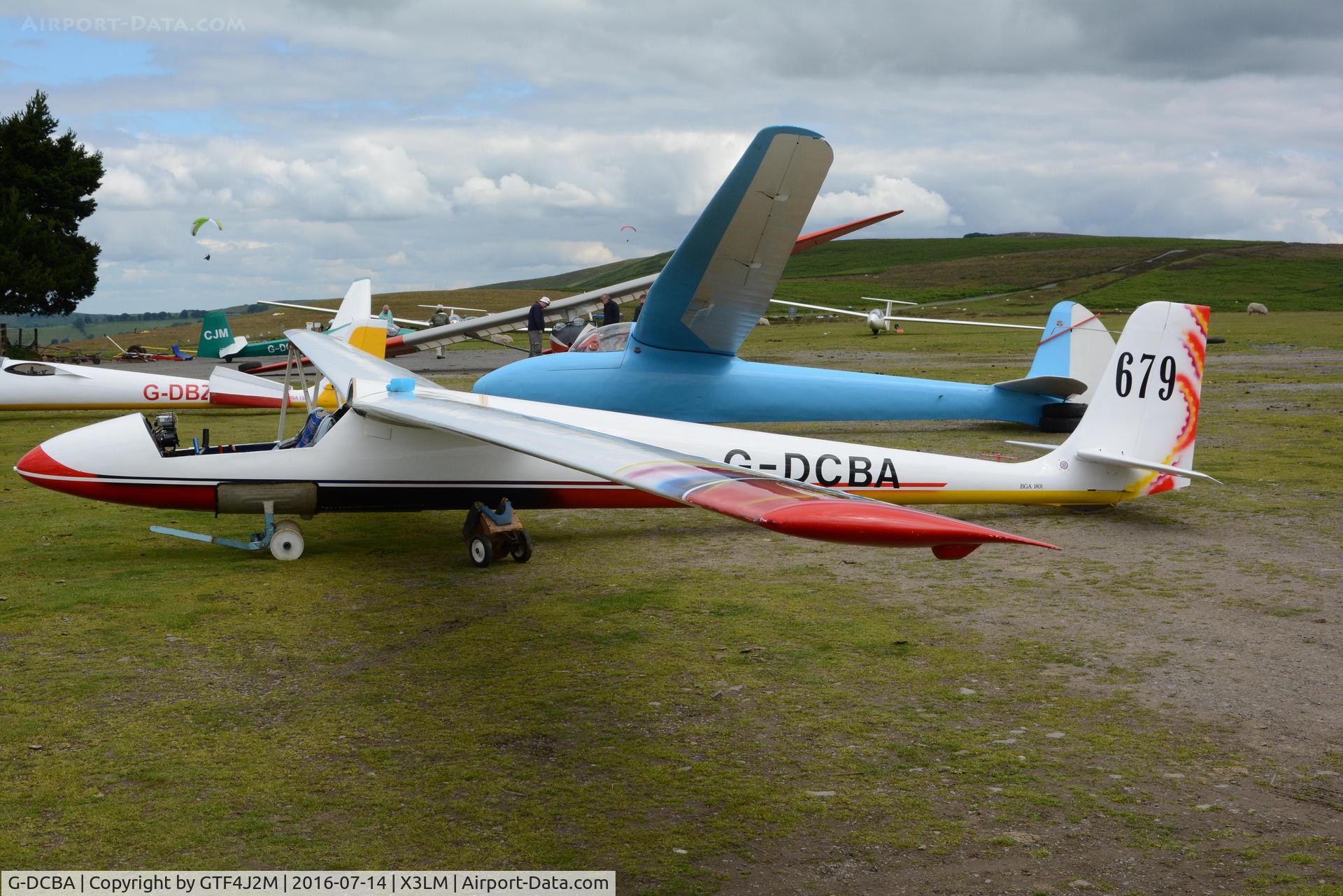 G-DCBA, 1968 Slingsby T.51 Dart 17R C/N 1612, G-DCBA at Long Mynd 14.7.16