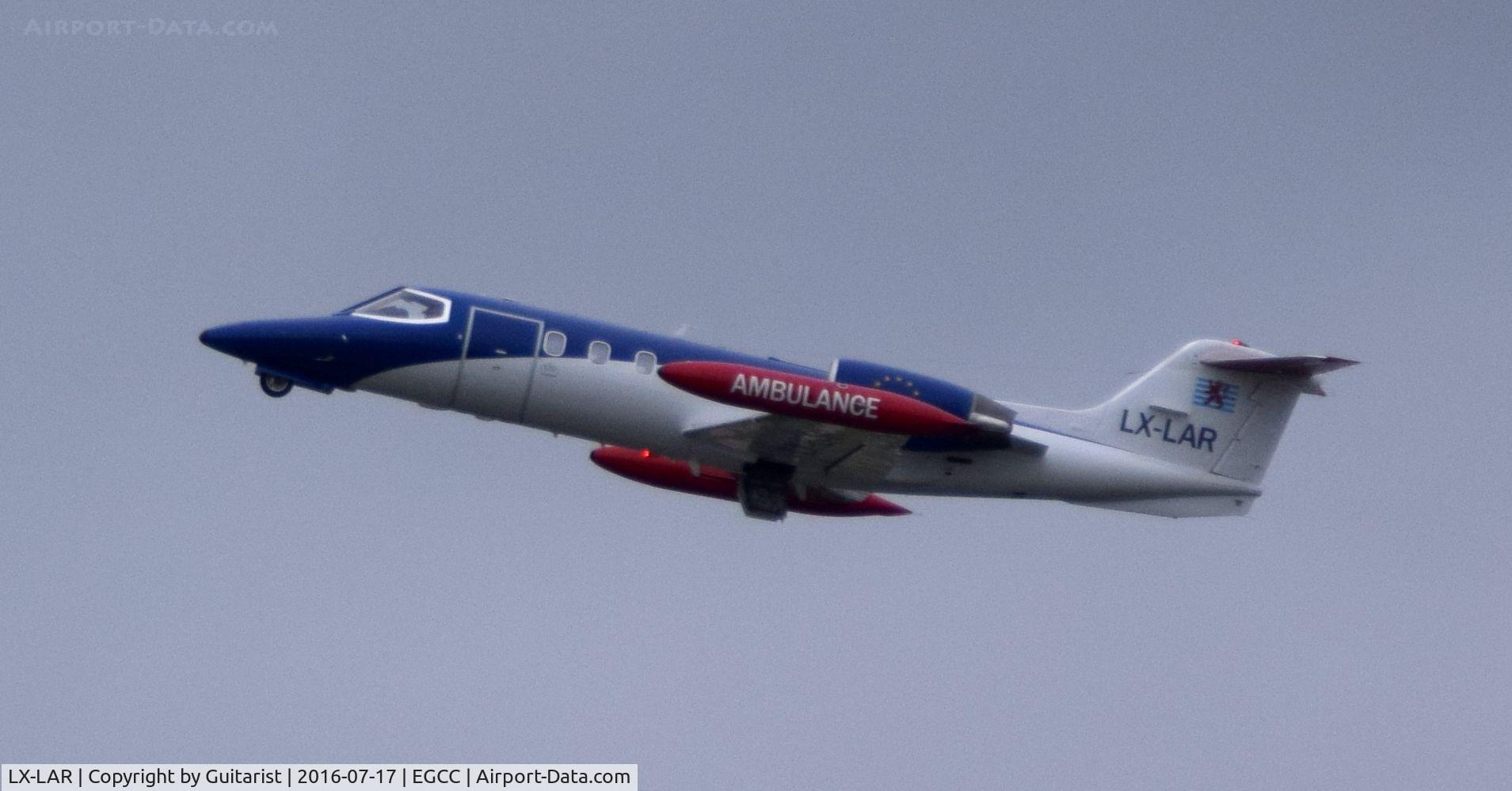 LX-LAR, 1989 Learjet 35A C/N 35A-653, At Manchester