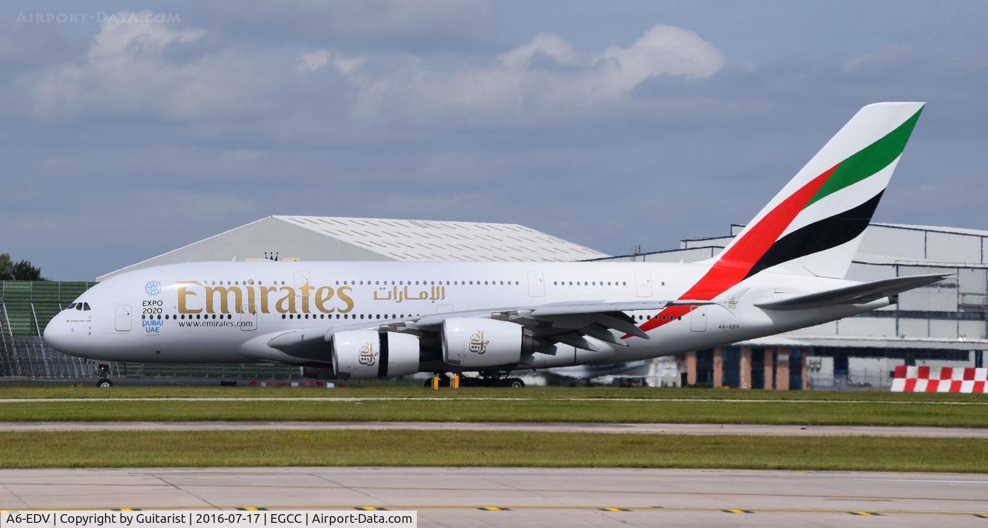 A6-EDV, 2011 Airbus A380-861 C/N 101, At Manchester