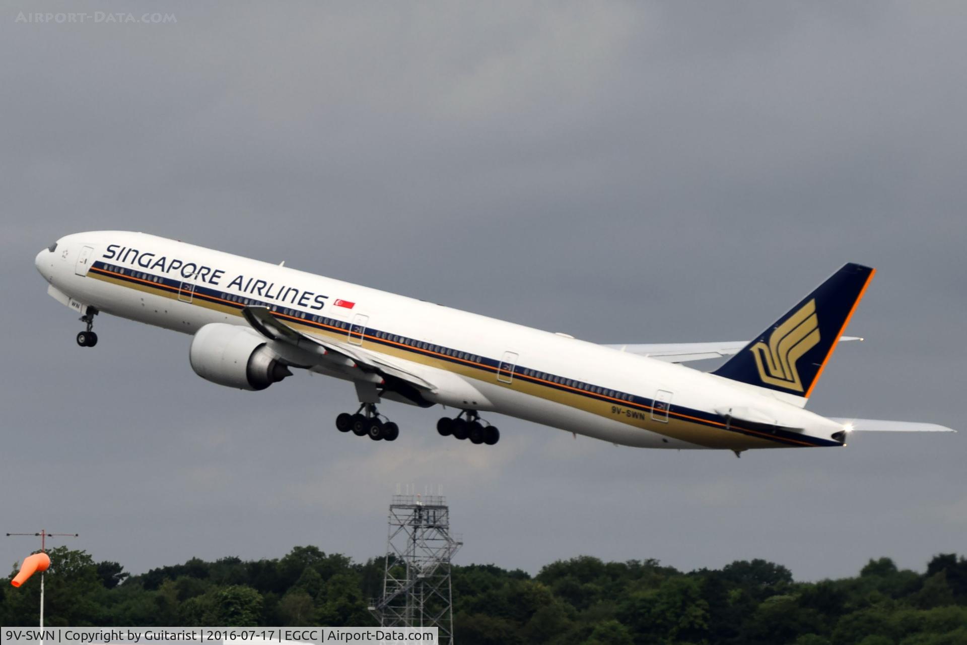 9V-SWN, 2008 Boeing 777-312/ER C/N 34579, At Manchester