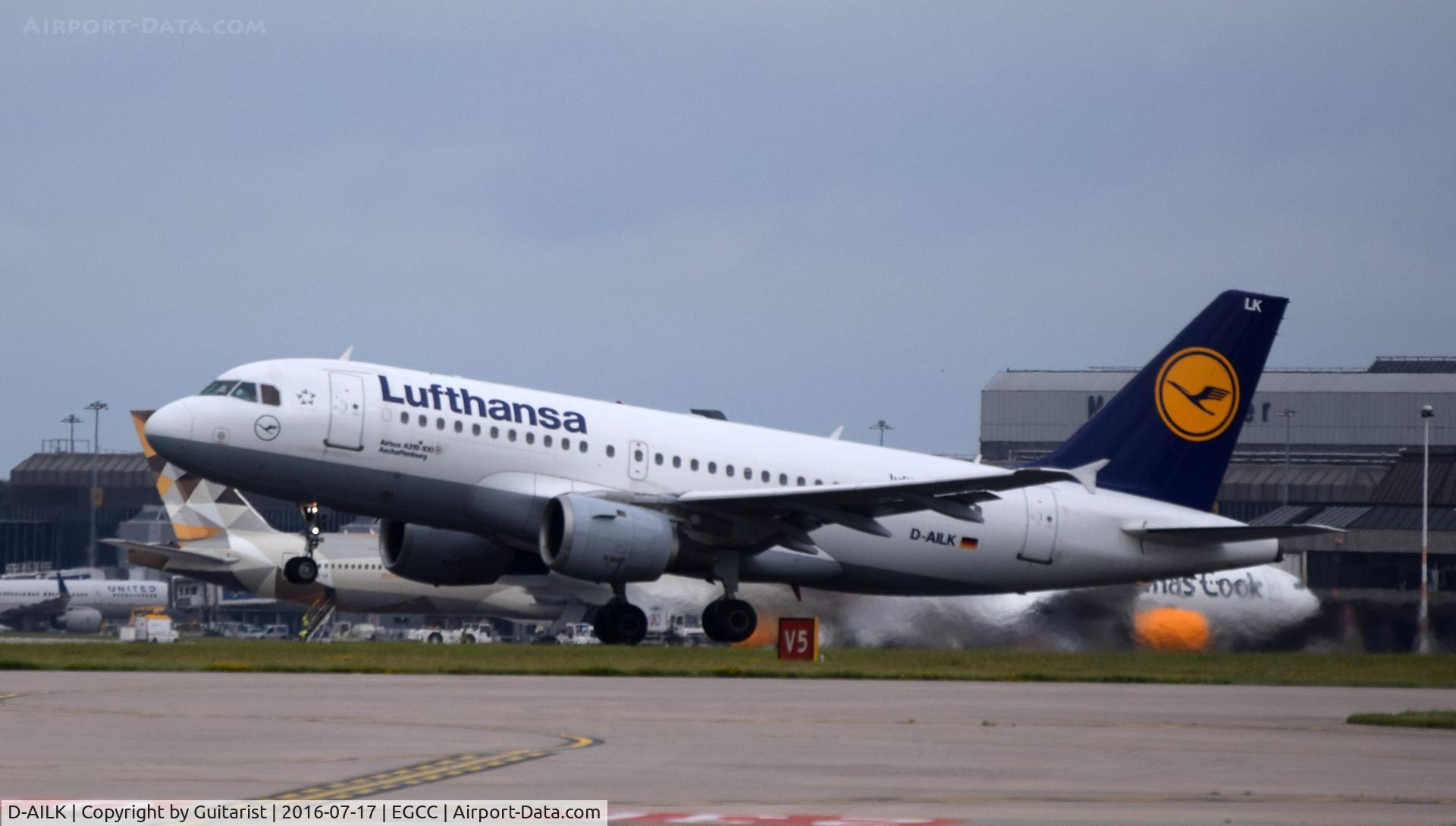 D-AILK, 1997 Airbus A319-114 C/N 679, At Manchester