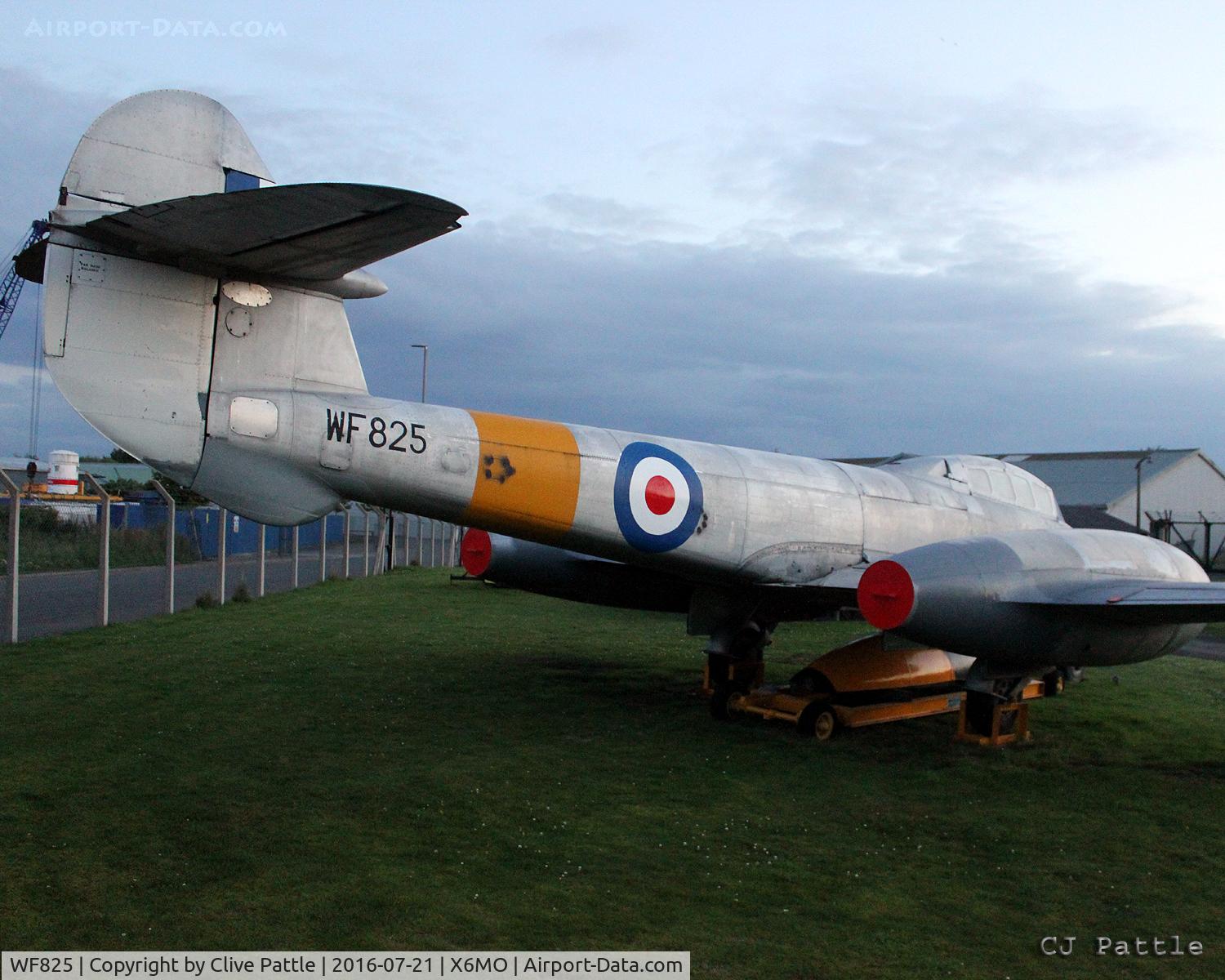 WF825, 1951 Gloster Meteor T.7 C/N Not found  WF825, Preserved at the Montrose Air Station Heritage Centre