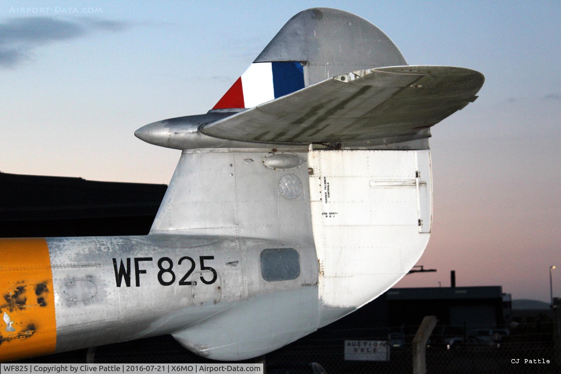 WF825, 1951 Gloster Meteor T.7 C/N Not found  WF825, Preserved at the Montrose Air Station Heritage Centre