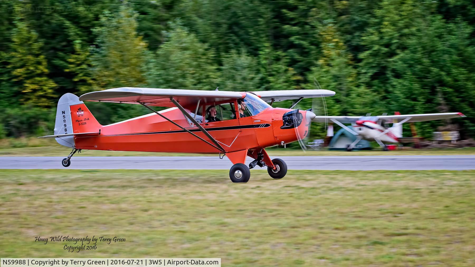 N59988, 1941 Piper J5A Cub Cruiser C/N 5-1226, North Cascade Vintage Aircraft Fly-In