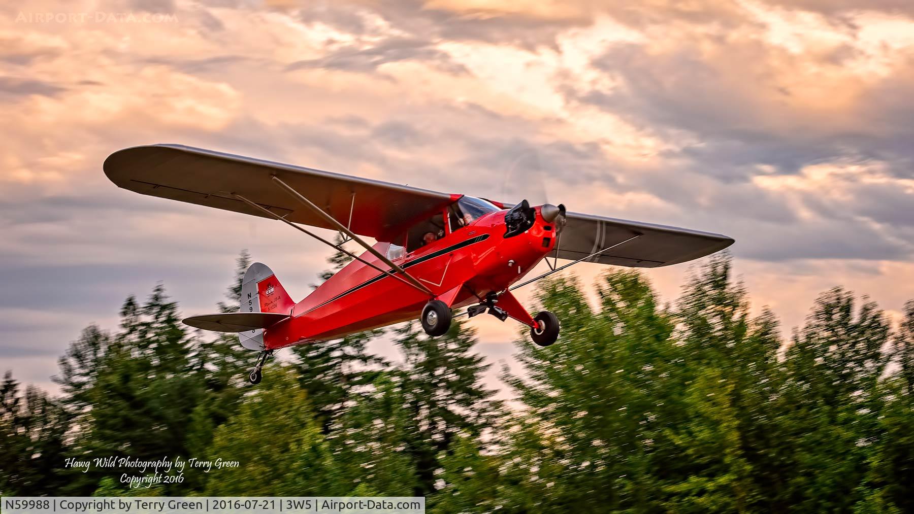 N59988, 1941 Piper J5A Cub Cruiser C/N 5-1226, North Cascade Vintage Aircraft Fly-In