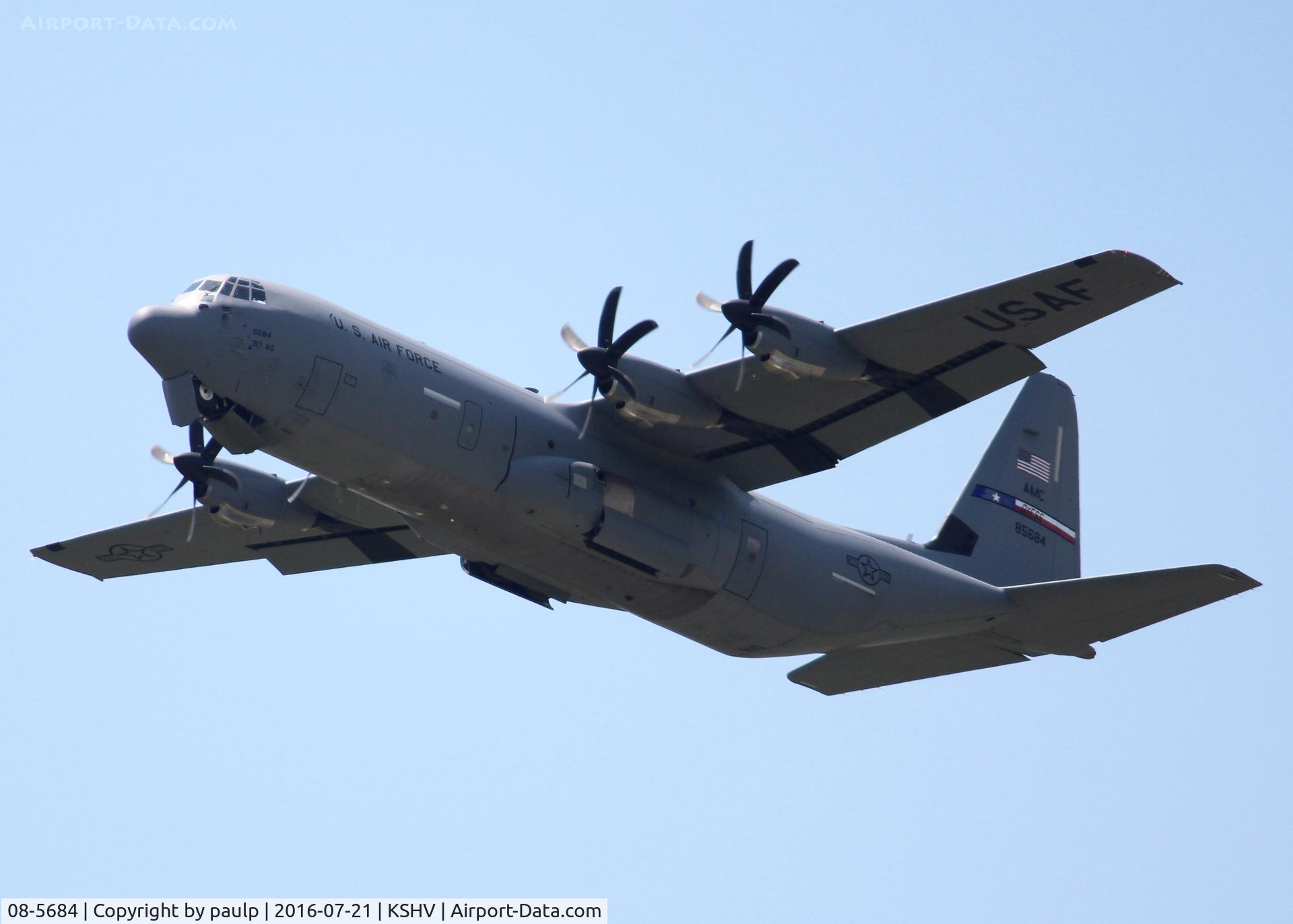 08-5684, 2008 Lockheed Martin C-130J-30 Super Hercules C/N 382-5684, At Shreveport Regional.